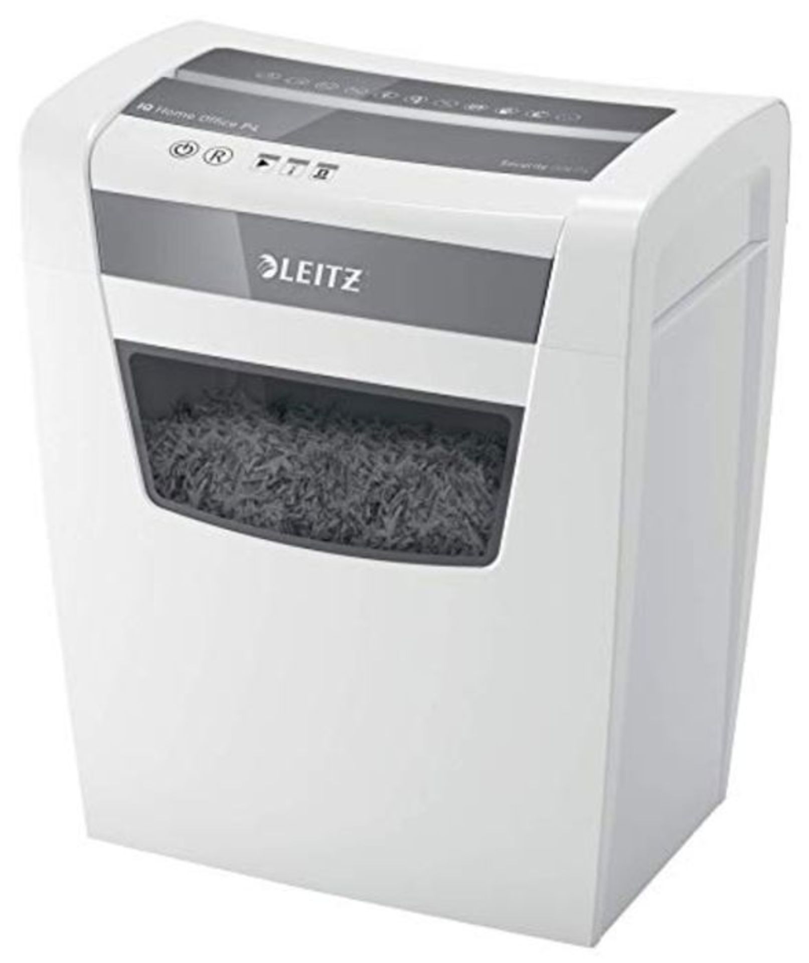 RRP £88.00 Leitz IQ Home Office Cross Cut Paper Shredder, Shreds 10 Sheets, 23 Litre Bin, White,