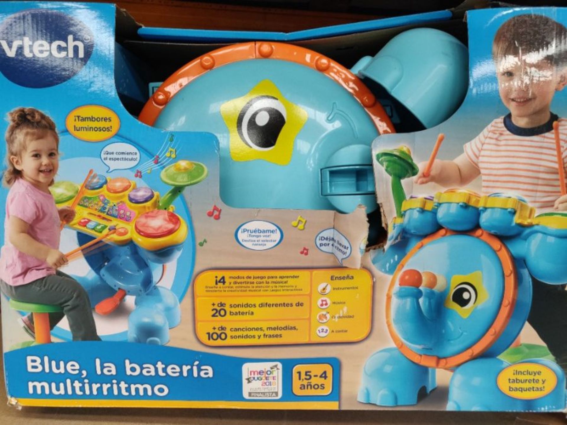 VTech Blue la Batería Multirritmo Interactive Learning Music, with Activities That En - Image 2 of 3