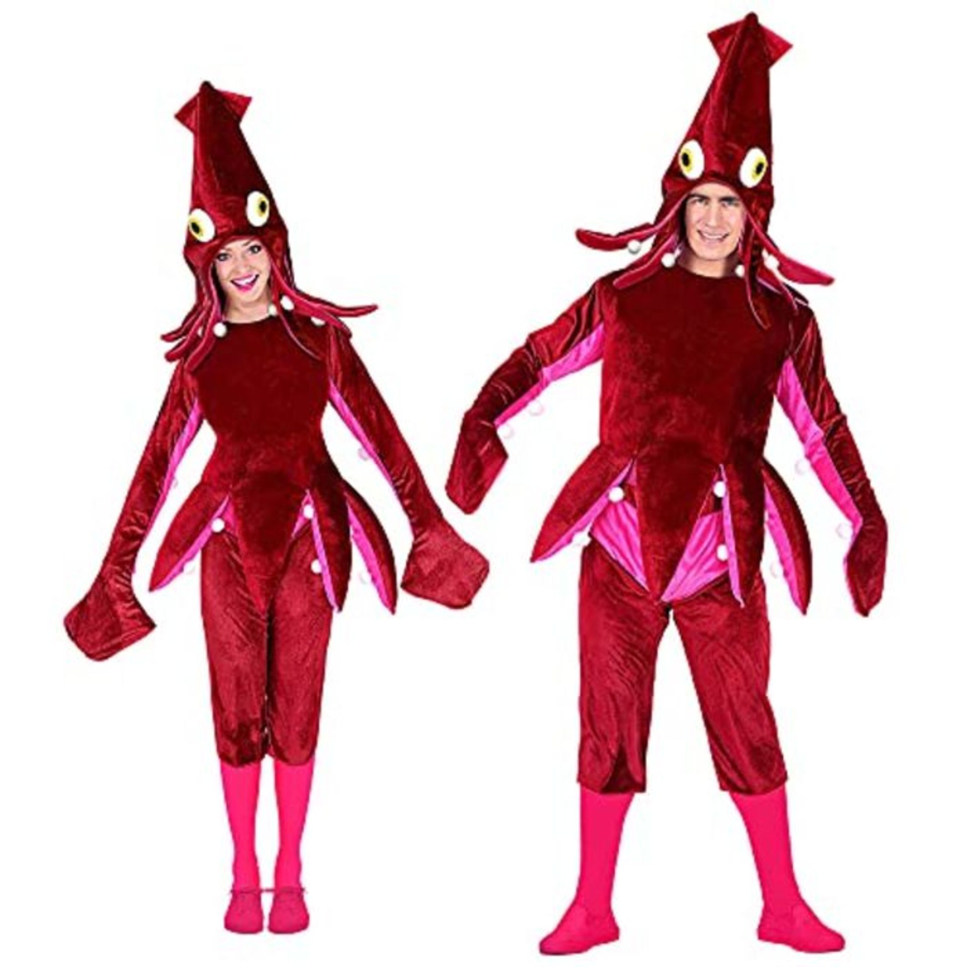 Fancy Dress Costume Unisex Squid Adult Outfit One Size Regular
