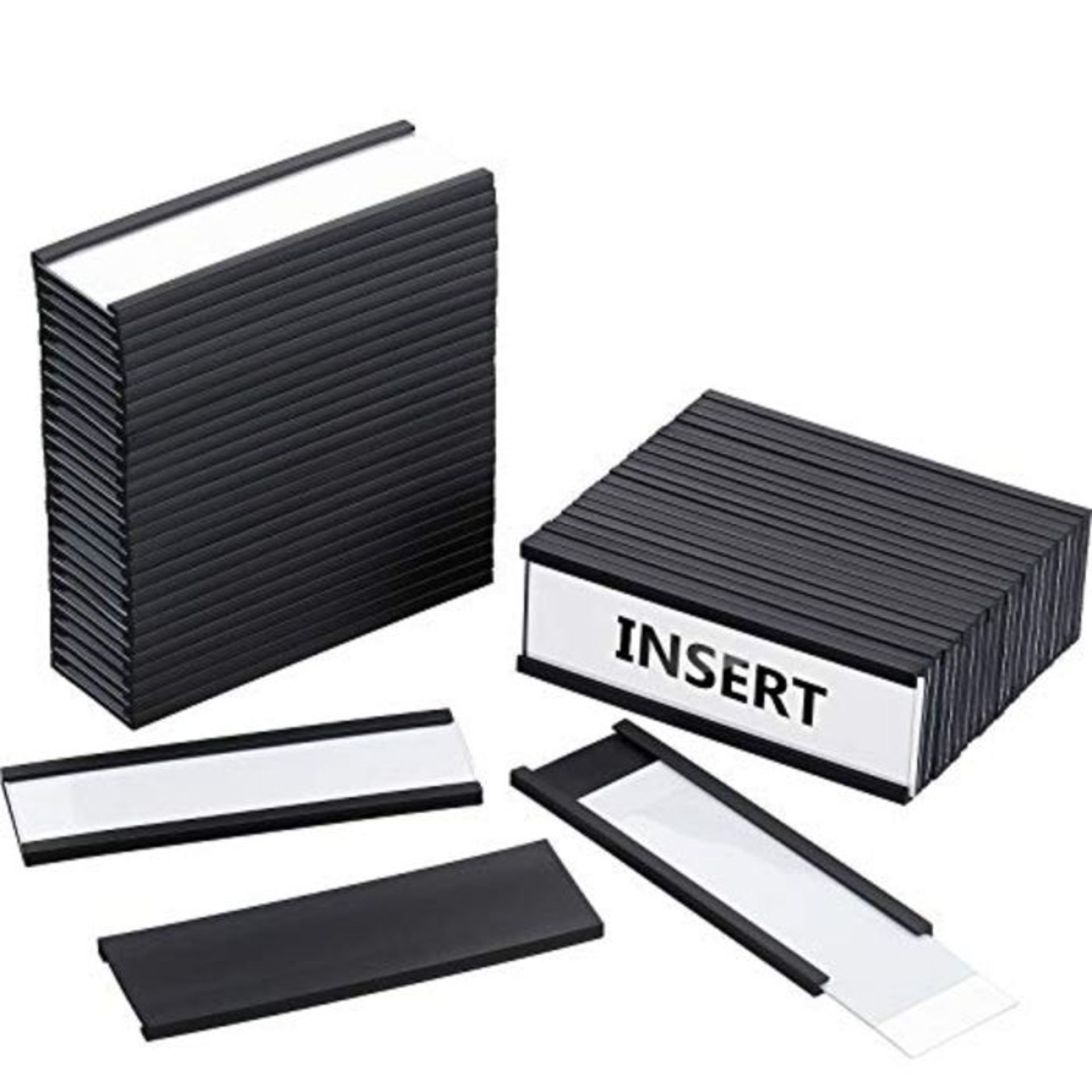 Magnetic Data Card Holders Magnetic Labels with Magnets and Cards for Metal Shelving,