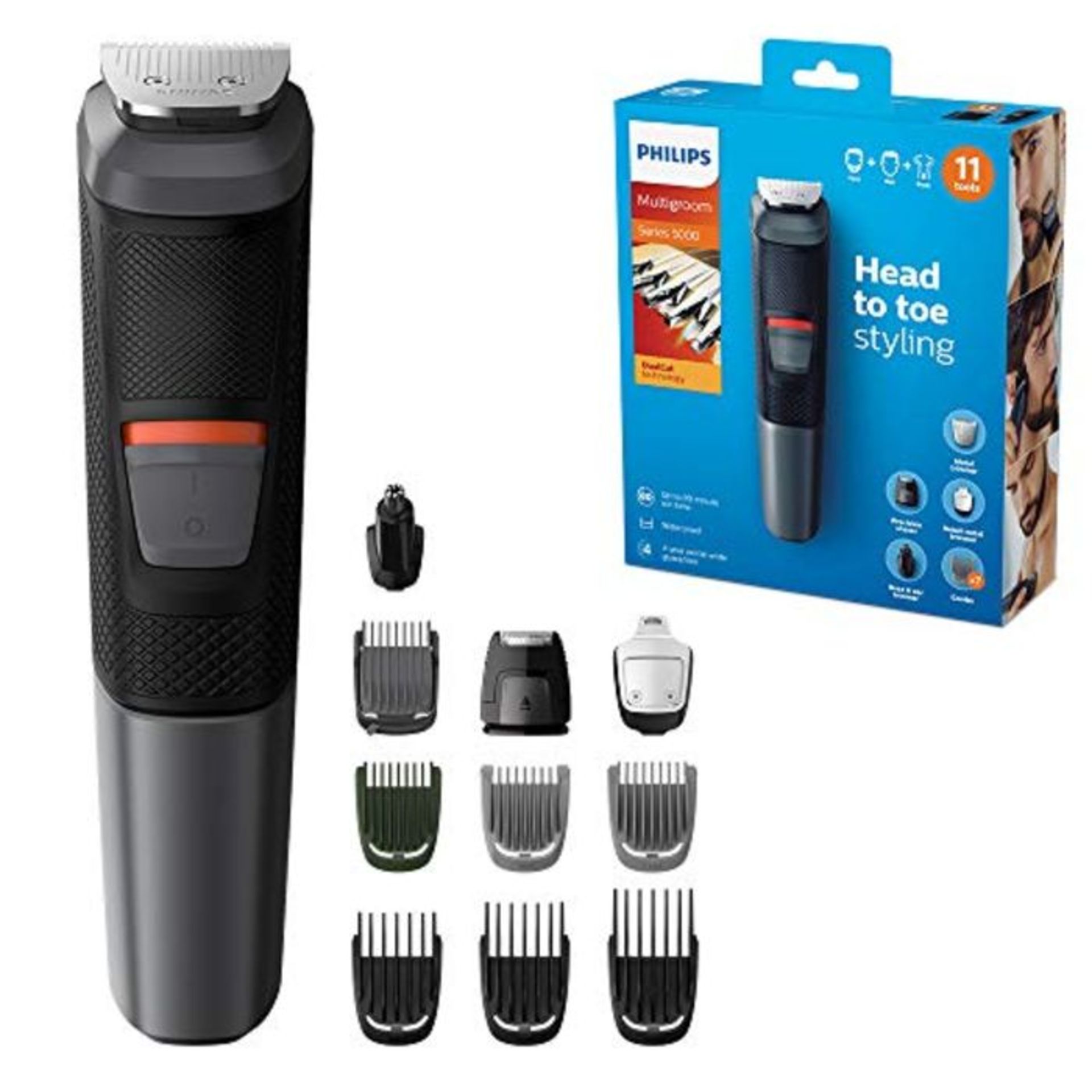 Philips 11-in-1 All-In-One Trimmer, Series 5000 Grooming Kit for Beard, Hair & Body wi