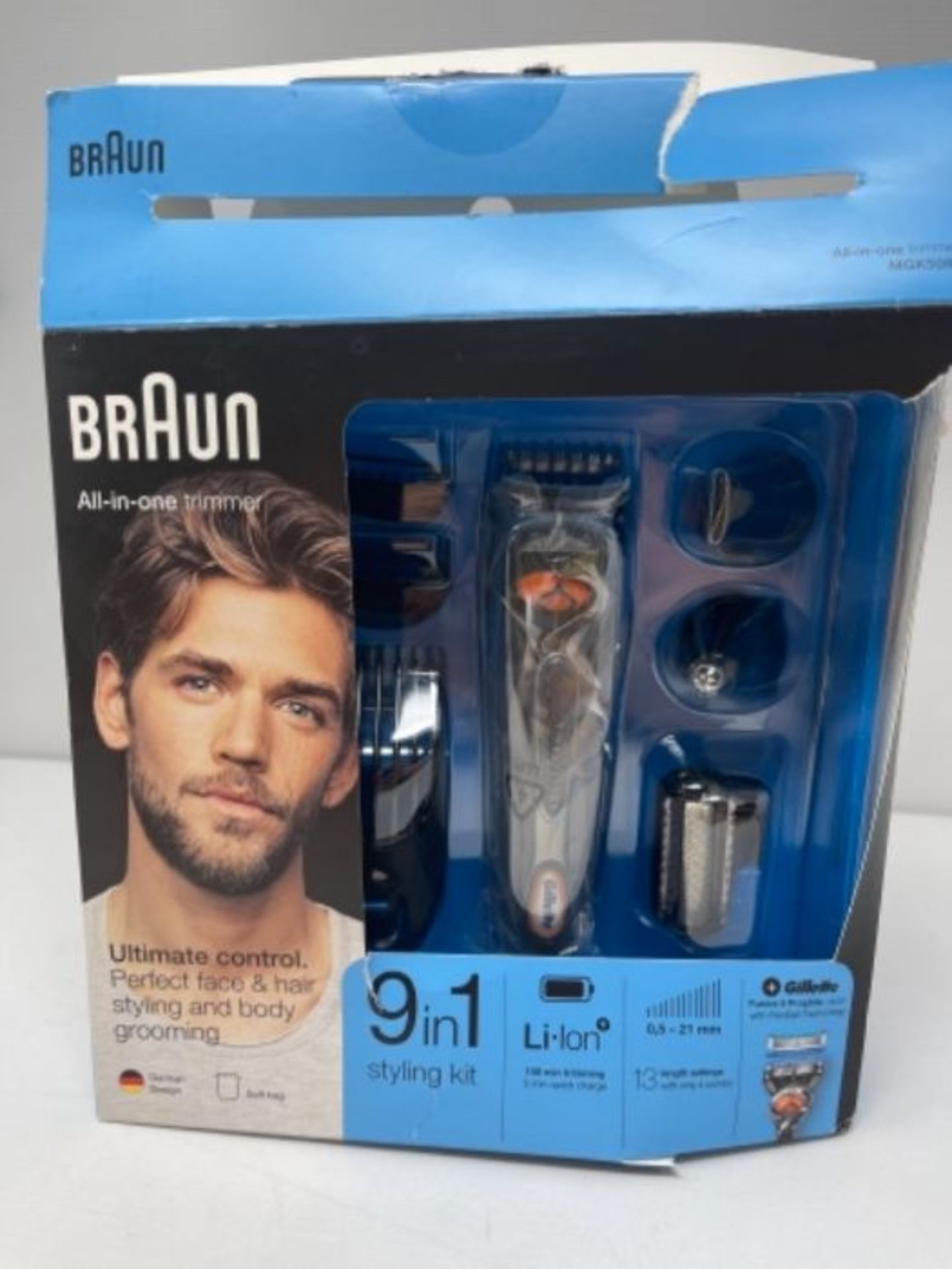 Braun 9-in-1 All-in-One Trimmer MGK5080 Beard Trimmer and Hair Clipper Body Groomer Ea - Image 2 of 3