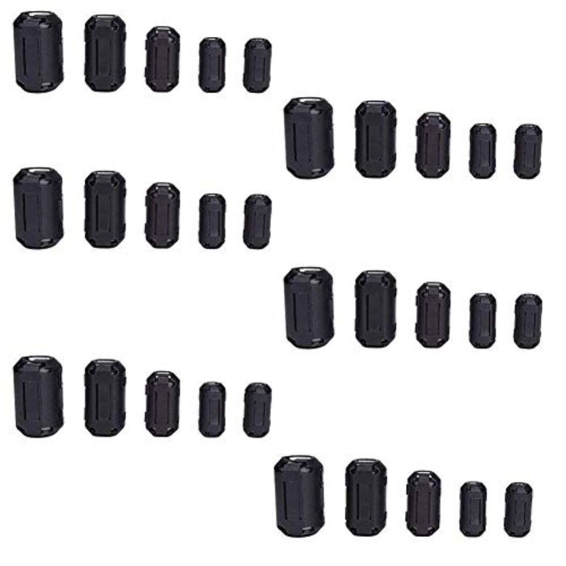 [INCOMPLETE] QPOWER 30 Pack Clip-on Ferrite Ring Core RFI EMI Noise Suppressor Cable C