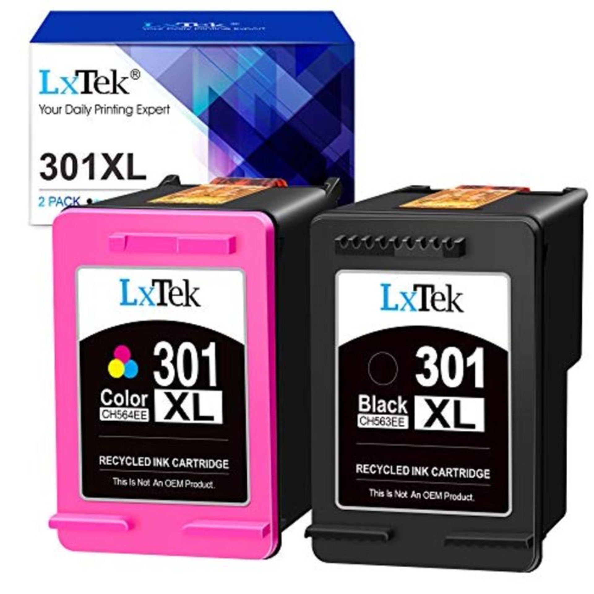 LxTek Remanufactured for HP 301 301XL Ink Cartridges for HP Deskjet 1000 1010 1050 151