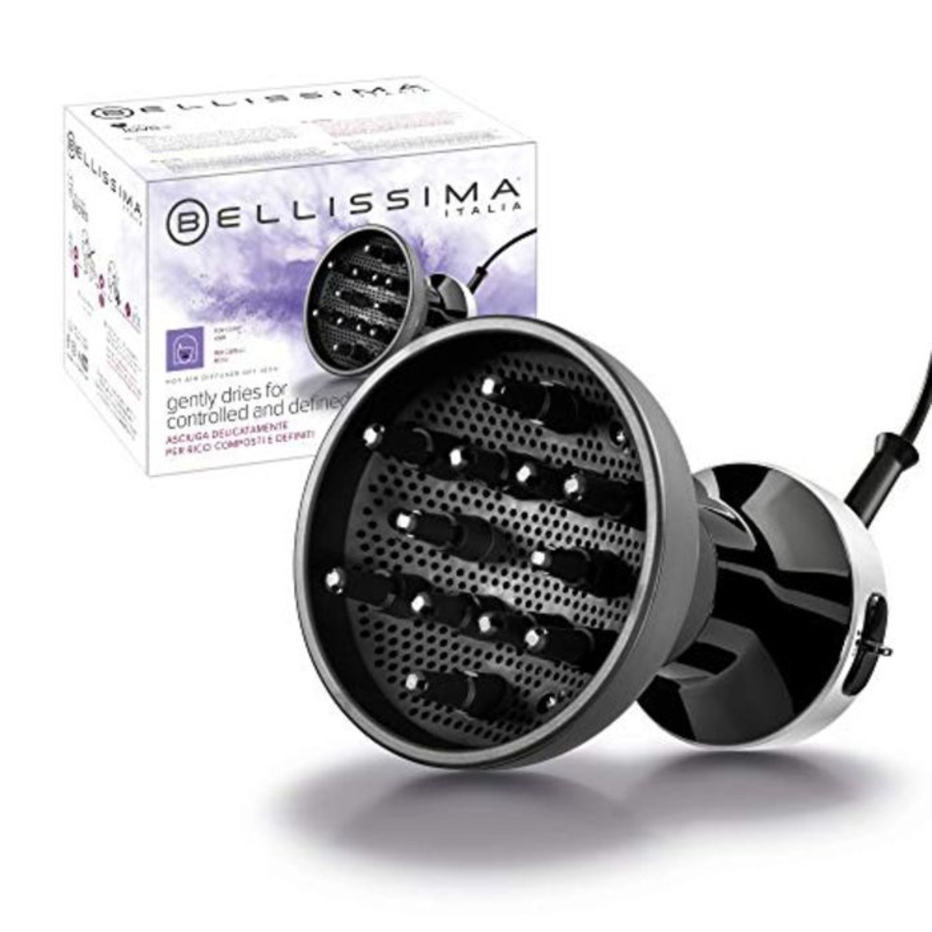 Bellissima DIFFON DF1 1000 Hot Air Diffuser for Curly Hair, 700 W, 2 Air/Temperature C