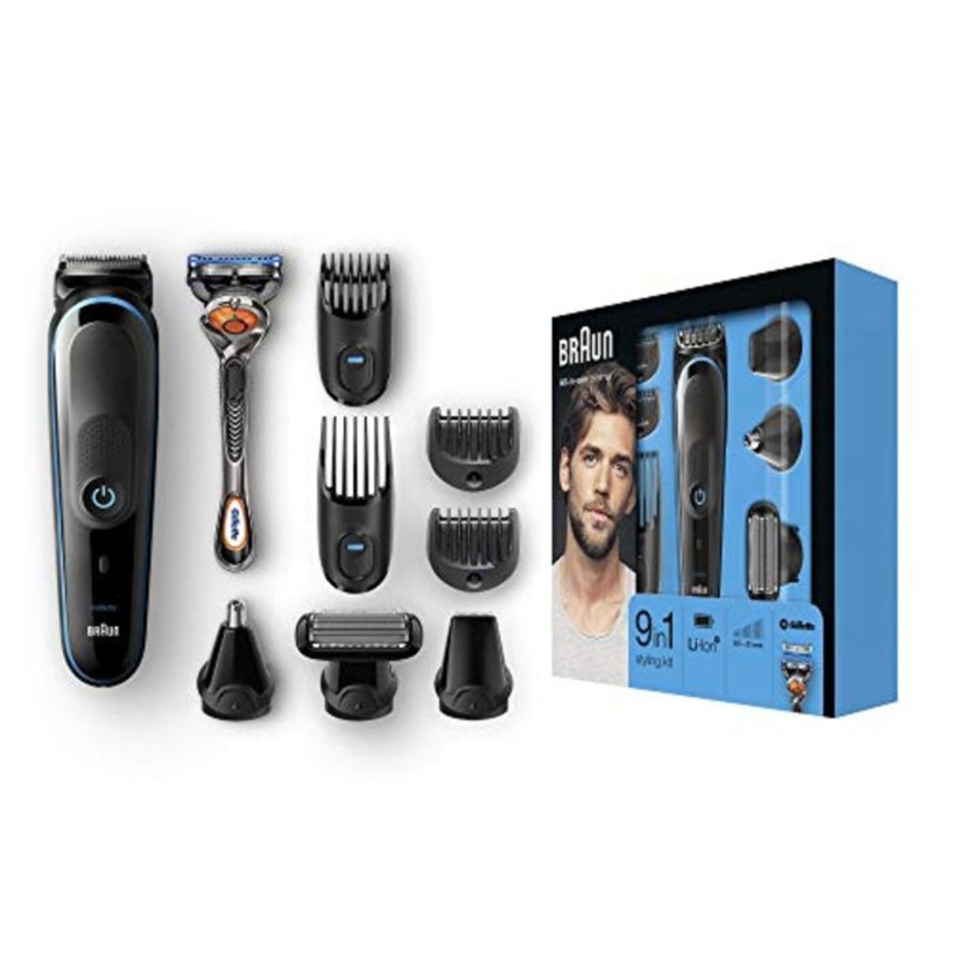 Braun 9-in-1 All-in-One Trimmer MGK5080 Beard Trimmer and Hair Clipper Body Groomer Ea