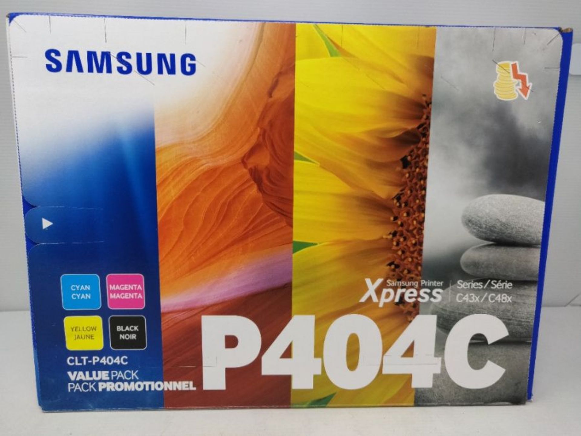 RRP £133.00 Samsung SU365A CLT-P404C Toner Cartridges, Black/Cyan/Magenta/Yellow , Pack of 4 - Image 2 of 3