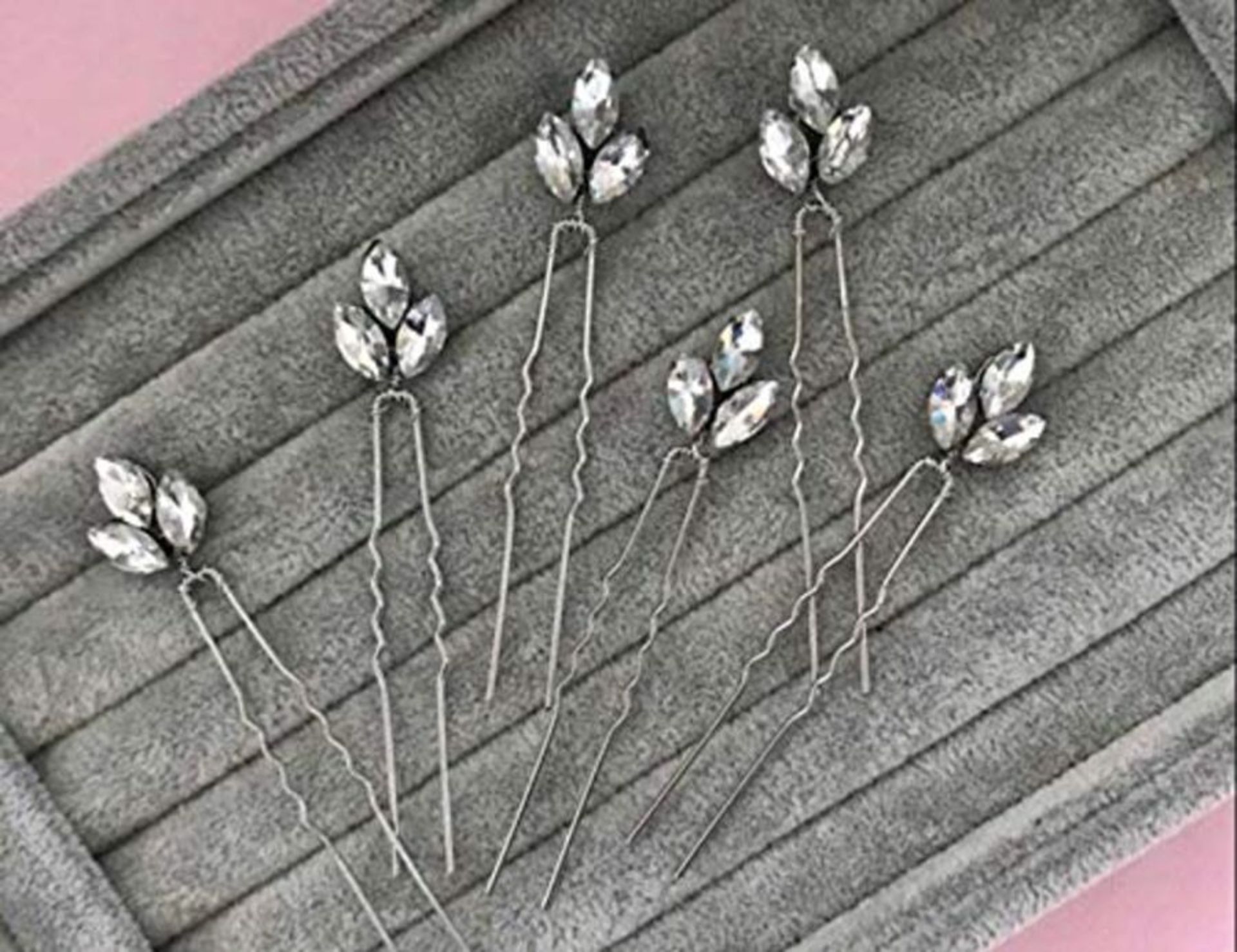 Chargances Bride Silver Crystal Hair Pins Bobby Hair Pins Brial Haedpiece Handmade Rhi