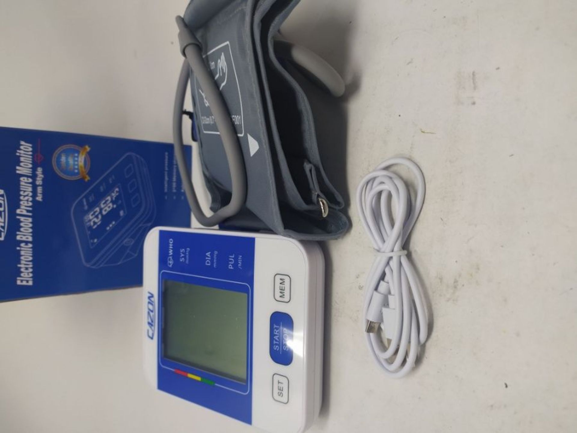 CAZON Blood Pressure Monitor Upper Arm BP Machine for Home Use BP Cuff Kit Pulse Rate - Image 2 of 2