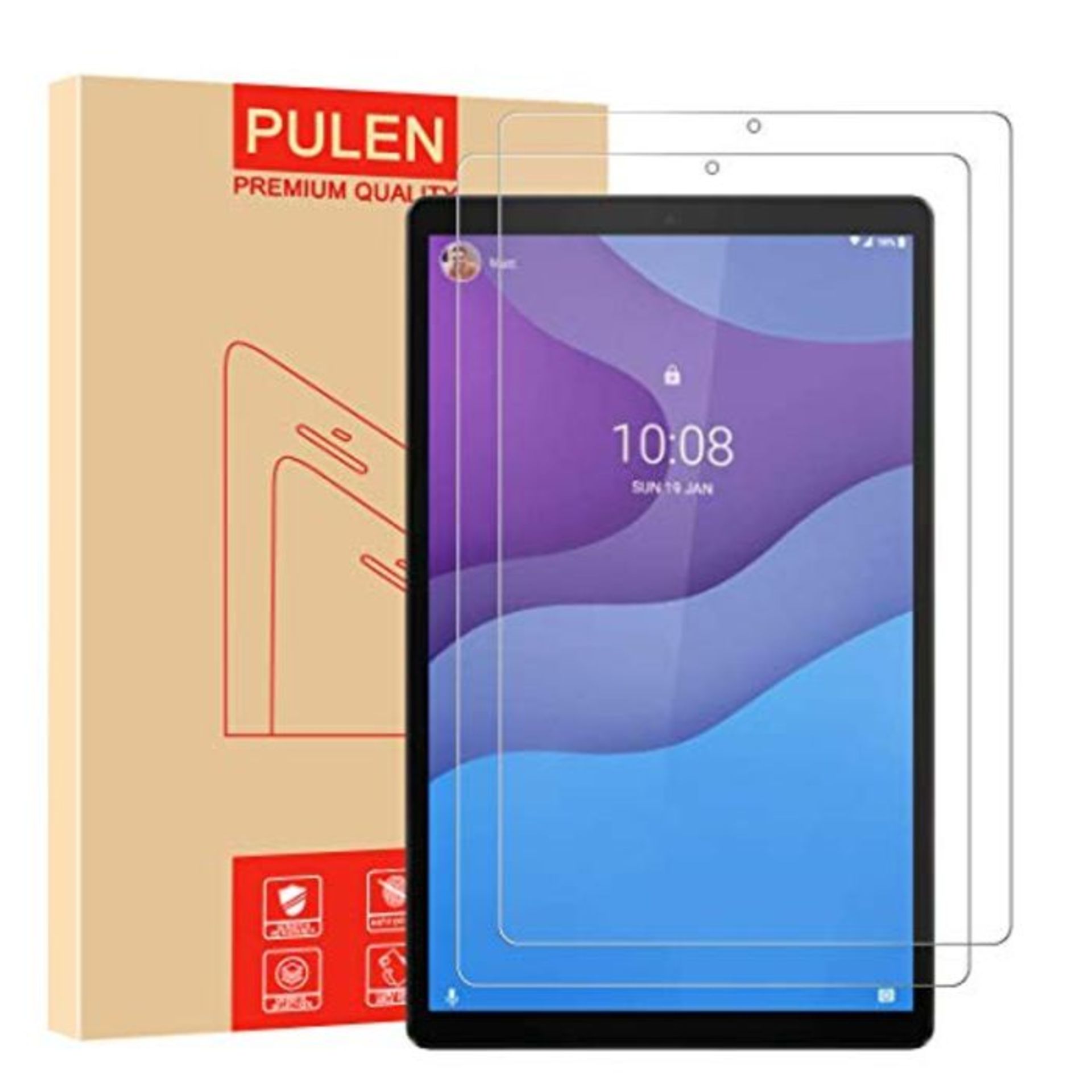 [2 Pack] PULEN Screen Protector for Lenovo Tab M10 HD (2nd Gen)[Bubble Free][Anti-Fing