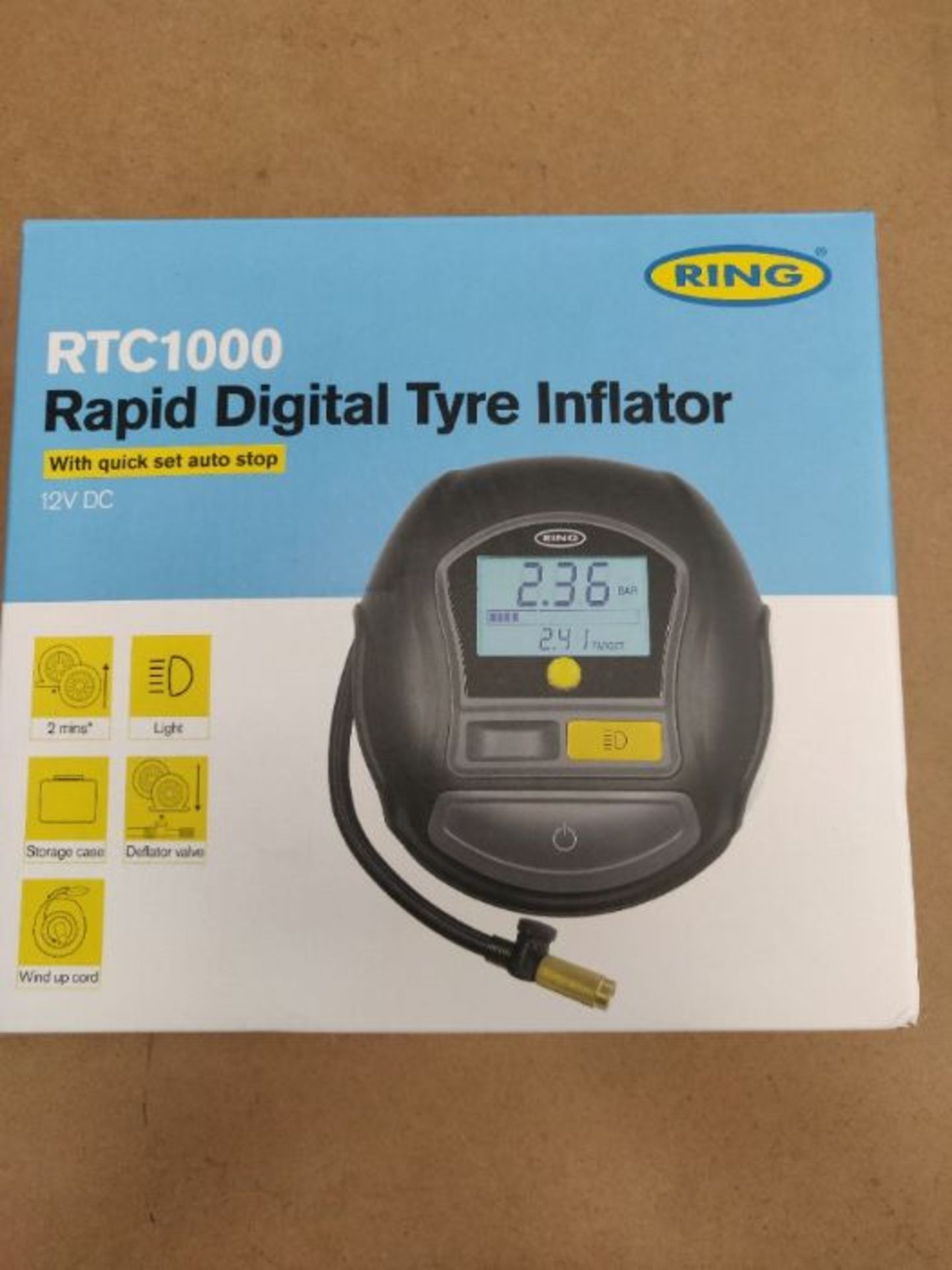 Ring Automotive Ring RTC1000 12V Rapid Preset Digital, Air Compressor Pump, 2 min Tyre - Image 2 of 3