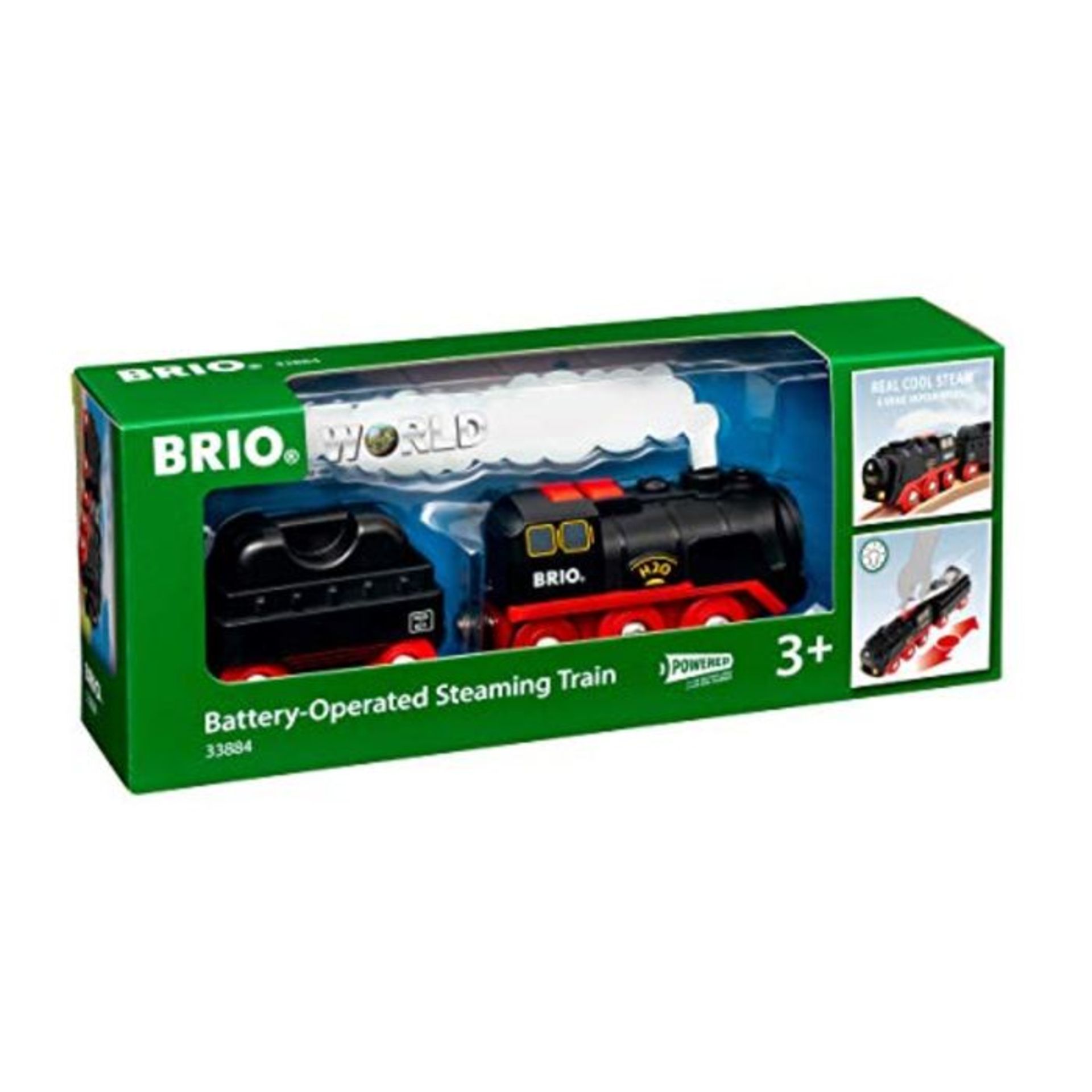 BRIO World - Battery Operated Steaming Train For Kids Age 3 Years and Up - Compatible