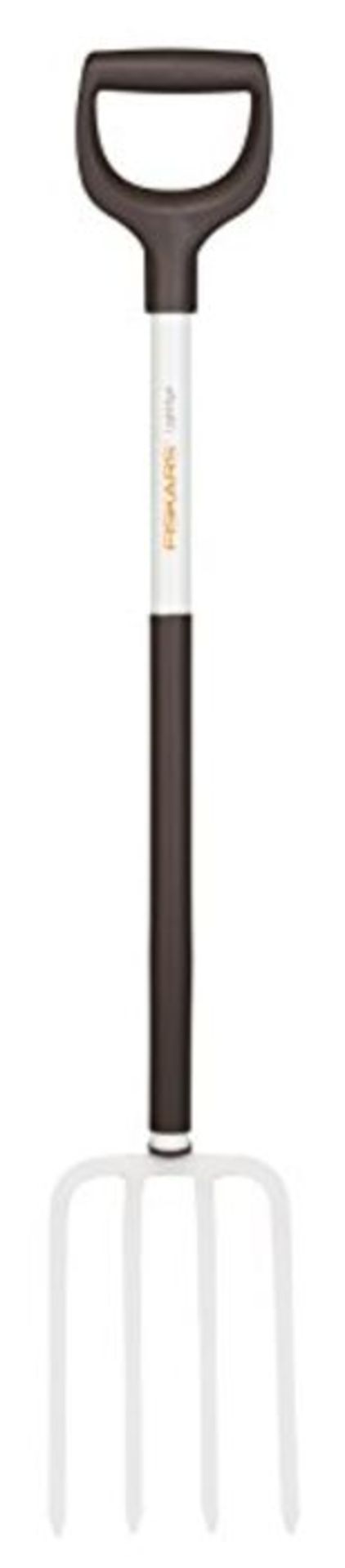 [INCOMPLETE] Fiskars Light Digging Fork, With 4 Tines, Length: 113 cm, High Steel Tine