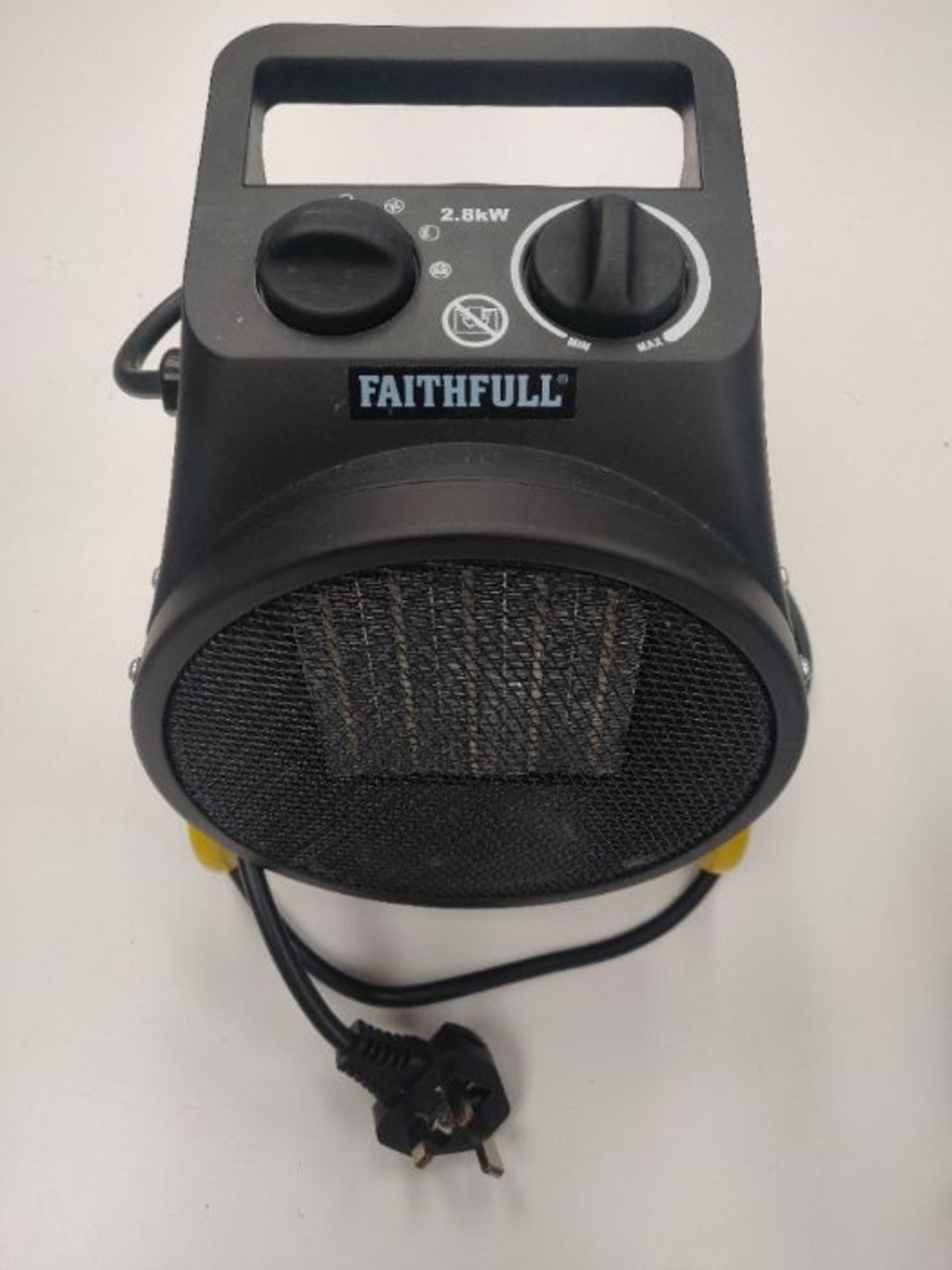 RRP £54.00 Faithfull FPPHEAT28KWC 2800W Portable Space Fan Heater 2.8kW - Image 3 of 3