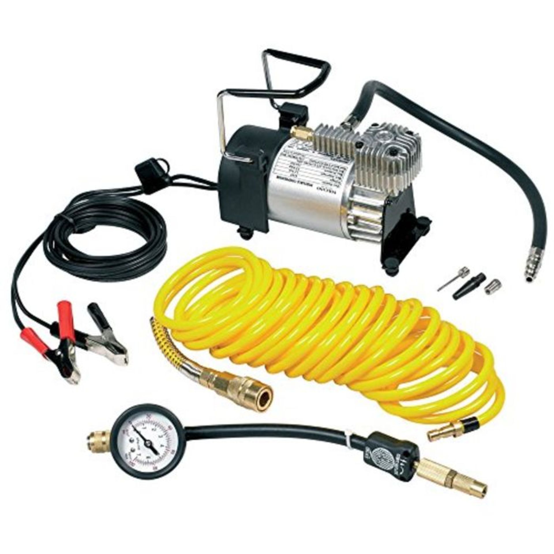 RRP £79.00 Ring RAC900 Heavy Duty Tyre Inflator, Air Compressor with 7m extendable airline, brass