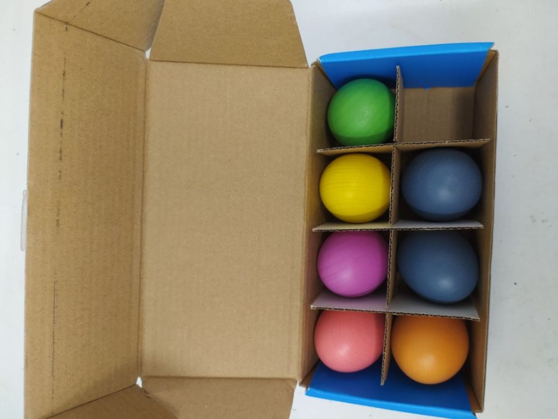 TickiT 74005 Rainbow Wooden Eggs Set of 7-A Pre-School Educational Toy - Image 2 of 2