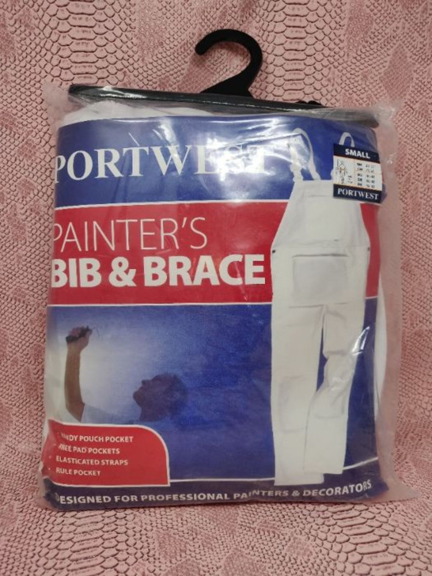 Portwest Bolton Painters Bib & Brace, Colour: White, Size: S, S810WHRS - Image 2 of 2