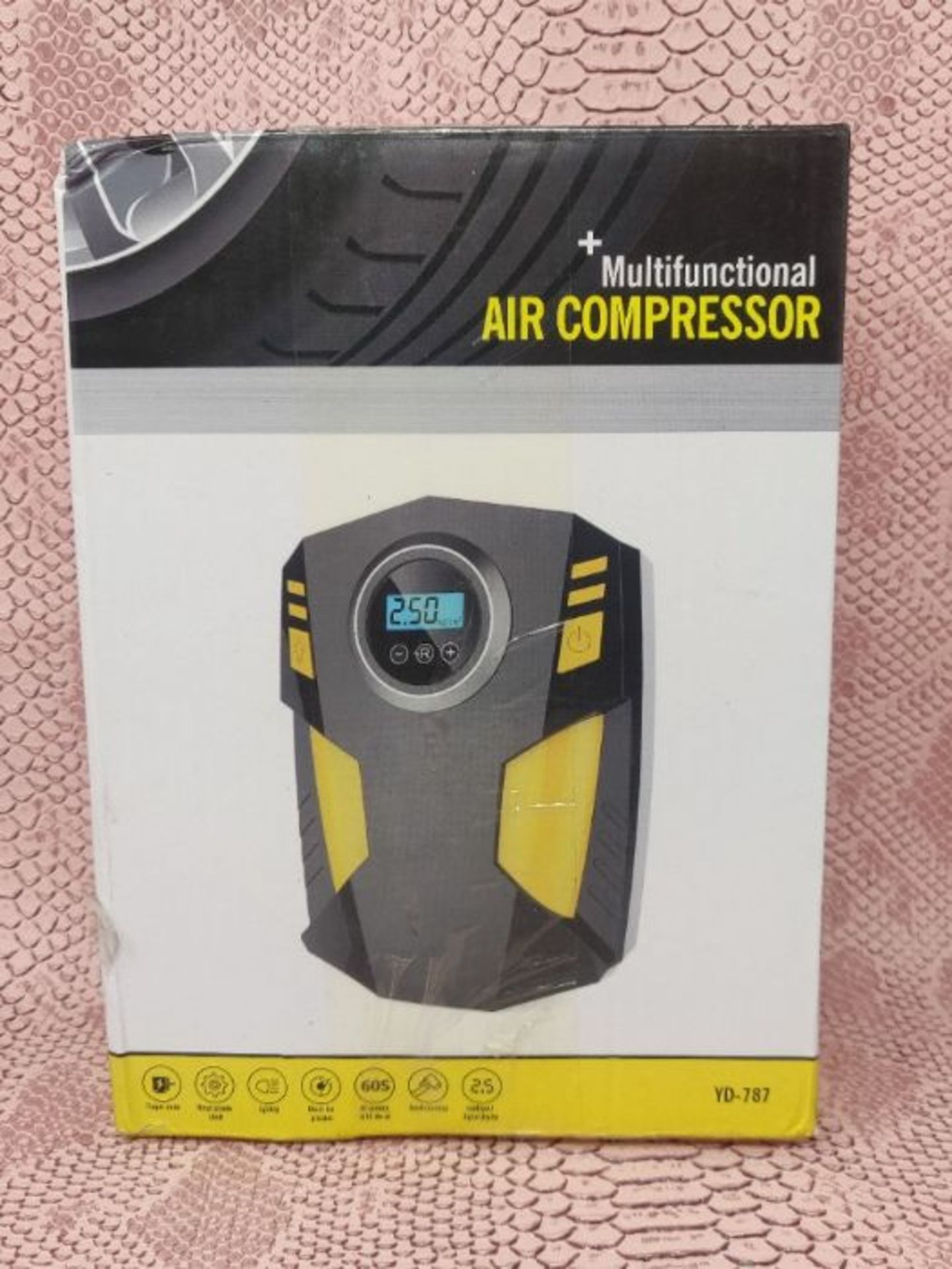 Airsnigi Digital Tyre Inflator, Portable Air Compressor Car Tyre Pump 12V 150PSI Rapid - Image 2 of 3