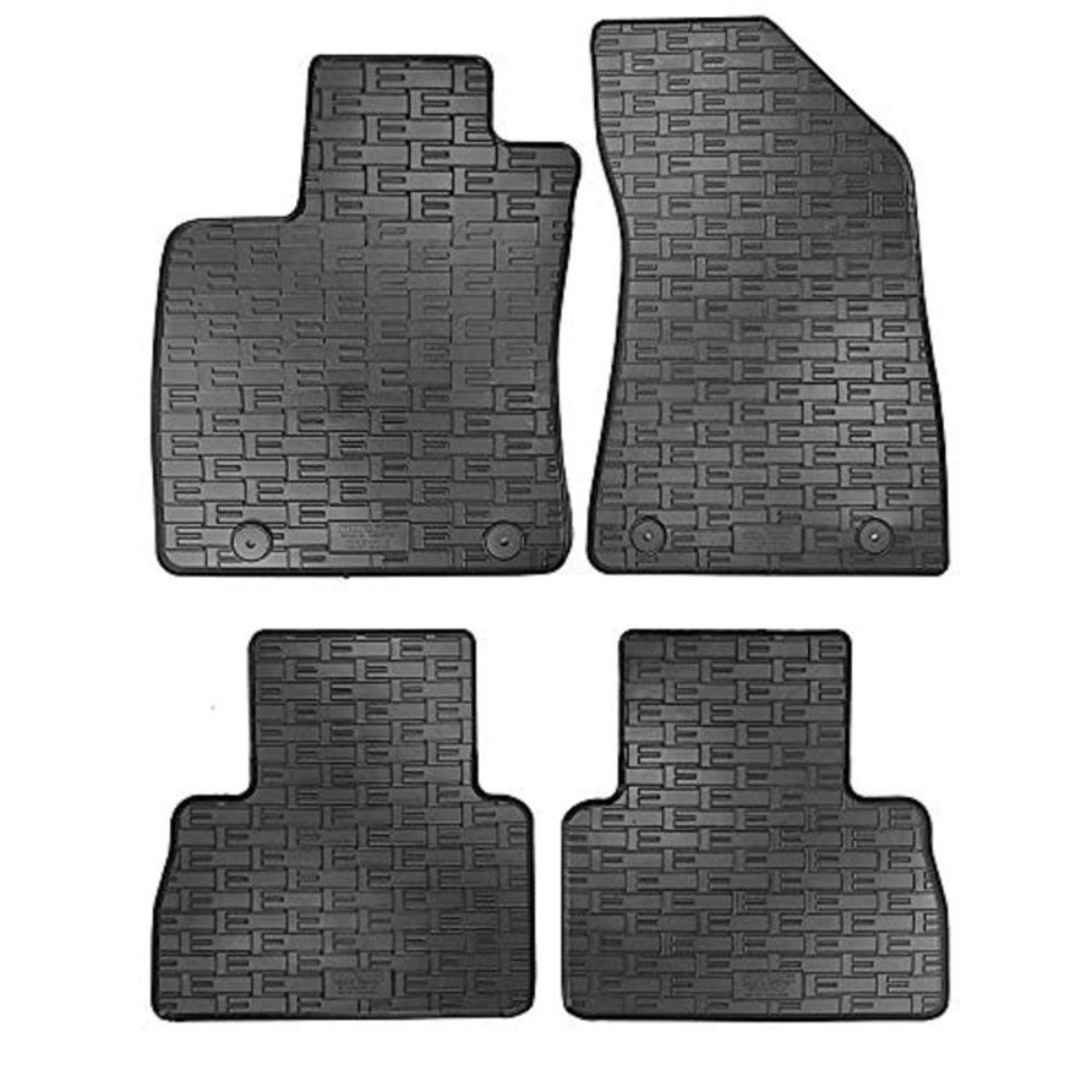 Rubber car mats set compatible with MG ZS (EV) 2019- (4-pieces + fixing system)