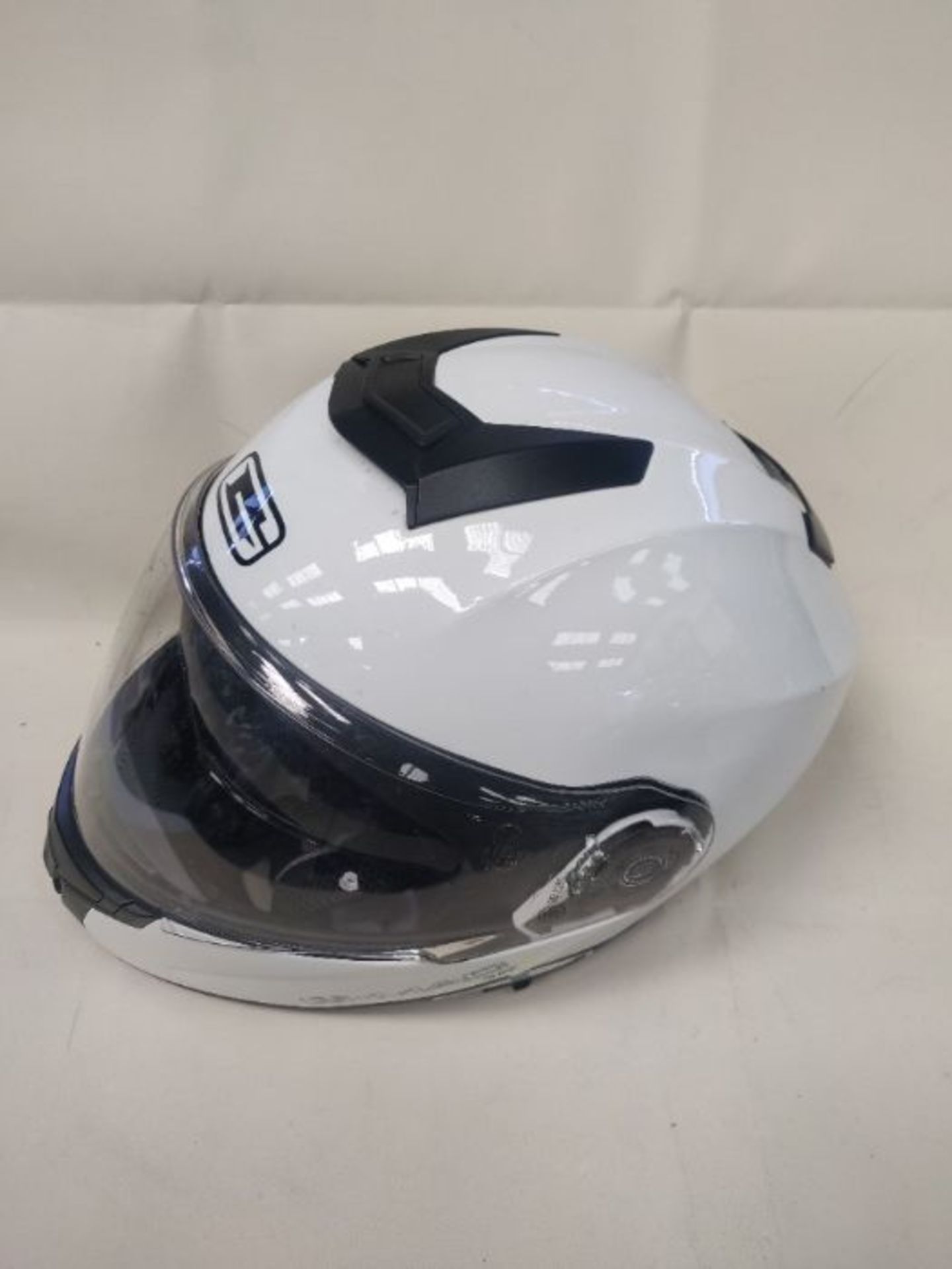 RRP £77.00 G-MAC Glide Evo Flip Front Motorcycle Helmet - Gloss White - Image 3 of 3