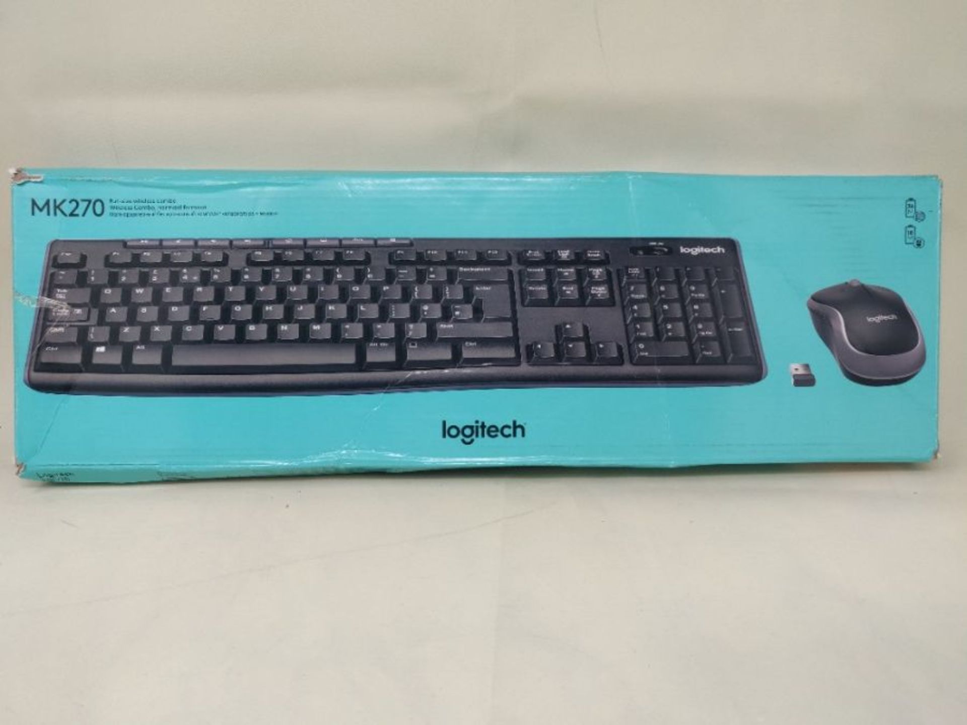 [INCOMPLETE] [CRACKED] Logitech MK270 Wireless Keyboard and Mouse Combo for Windows, 2 - Image 2 of 3