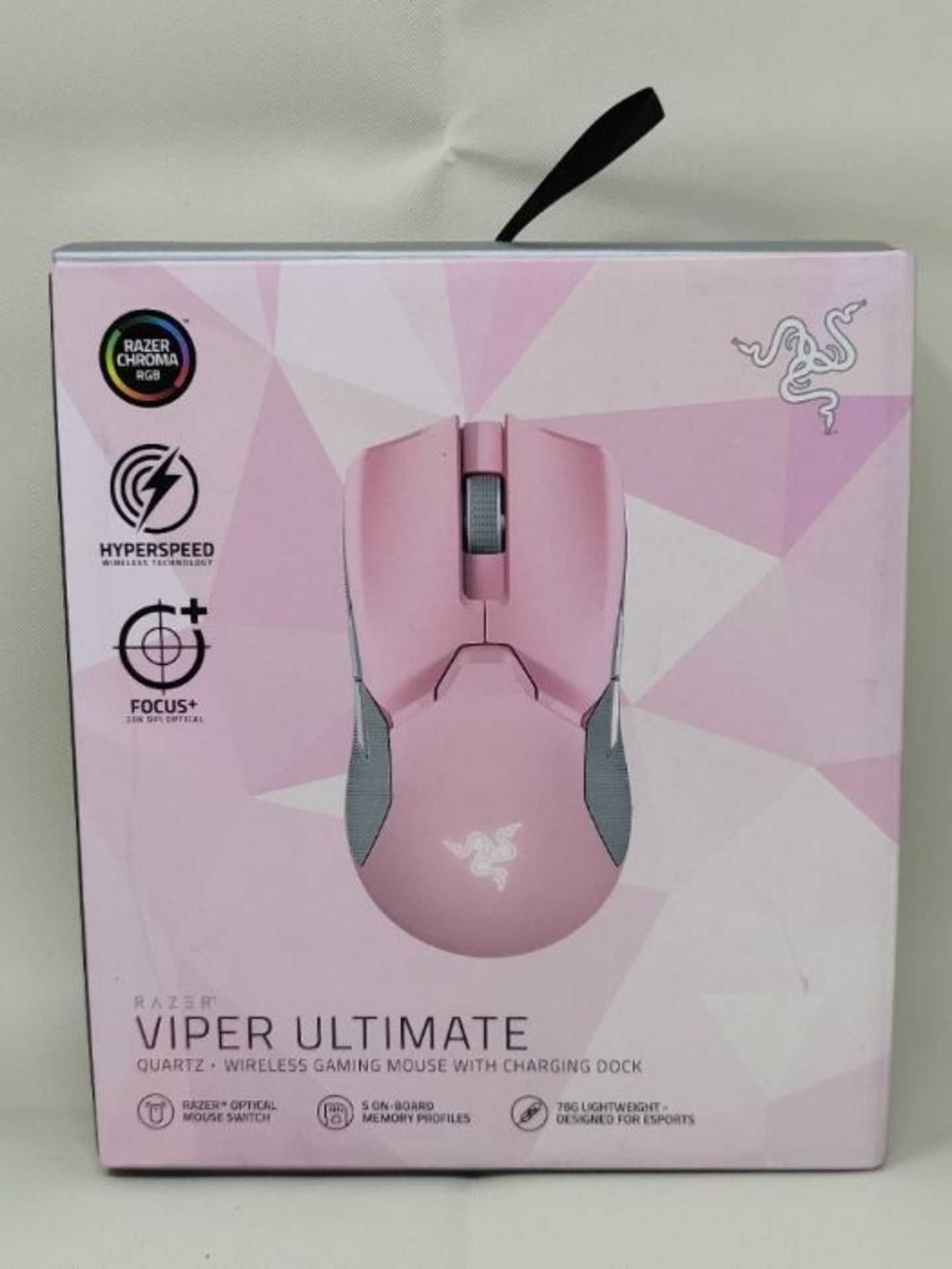 RRP £139.00 Razer Viper Ultimate - Wireless Gaming Mouse (ambidextrous, wired with optical sensor - Image 2 of 2