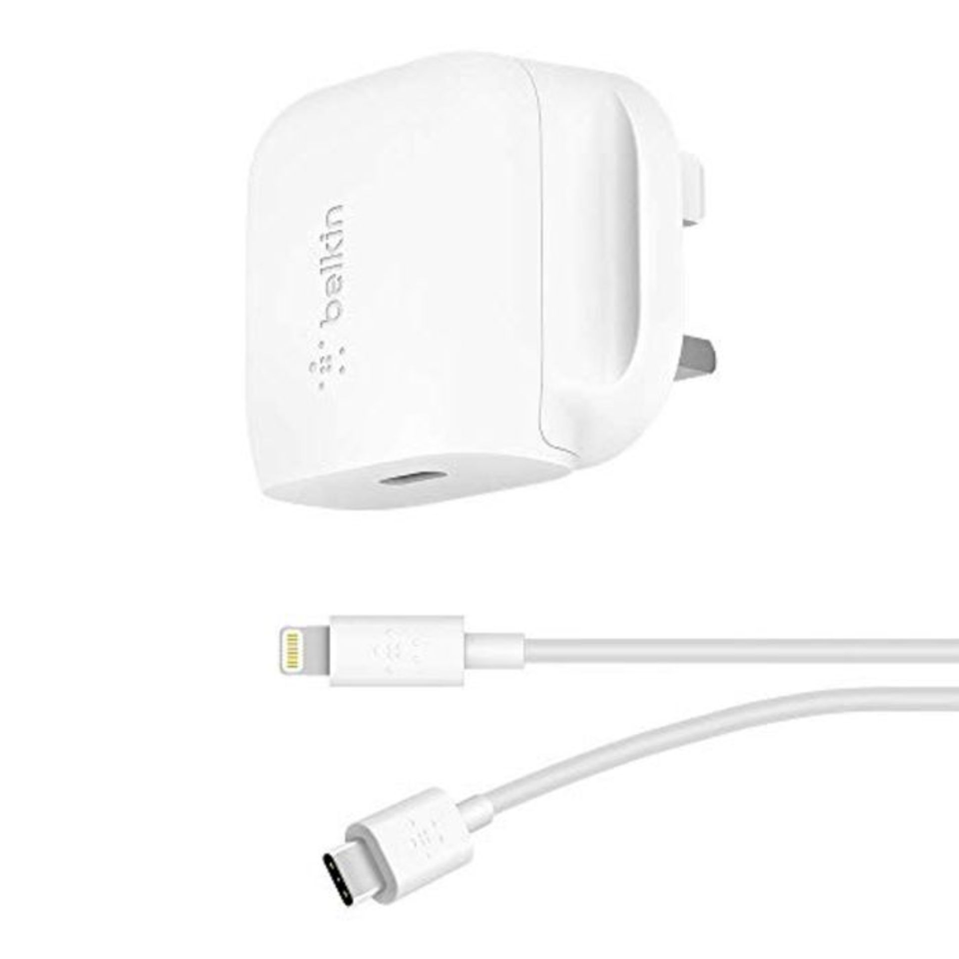 Belkin Boost Charge USB-C Wall Charger 18 W + USB-C to Lightning Cable (Fast Charger f