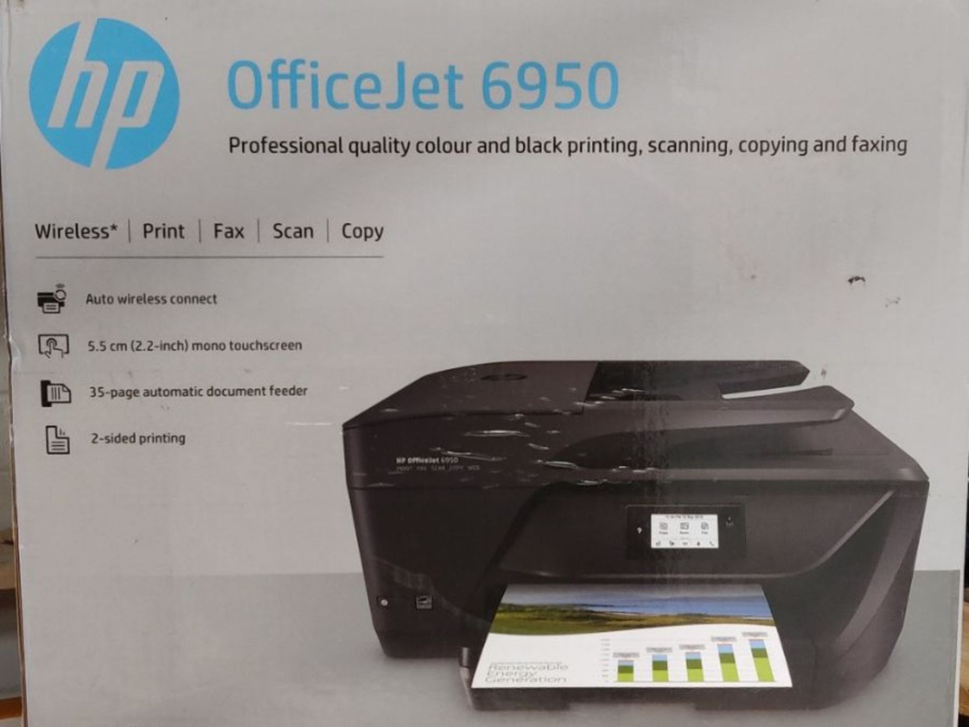 RRP £121.00 HP OfficeJet 6950 All in One Wireless Inkjet Printer with Fax with Free 2 Month Instan - Image 2 of 2