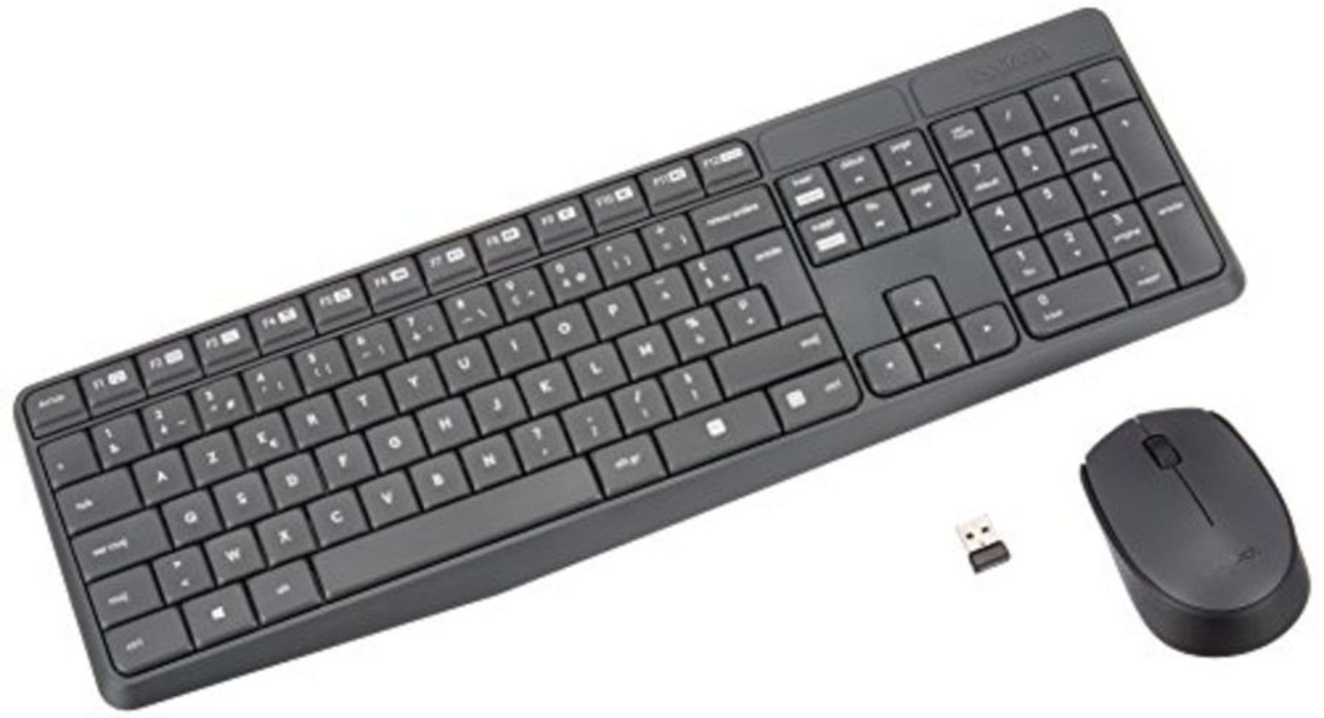 Logitech MK235 Wireless Keyboard and Mouse Combo, AZERTY French Layout - Black