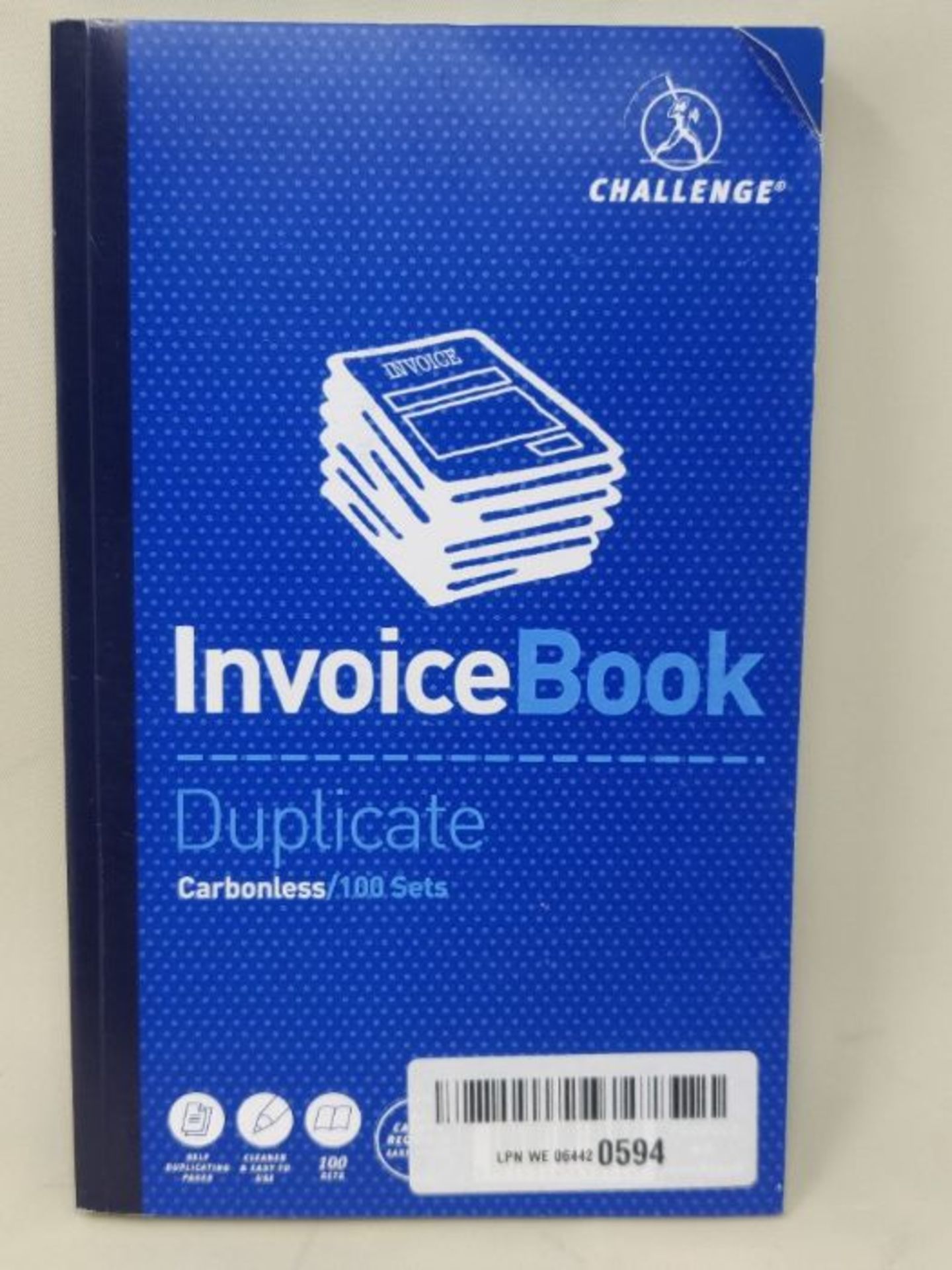 Challenge 210 x 130 mm Duplicate Book Carbonless Invoice without Vat/Tax, 100 Pages, S - Image 2 of 2