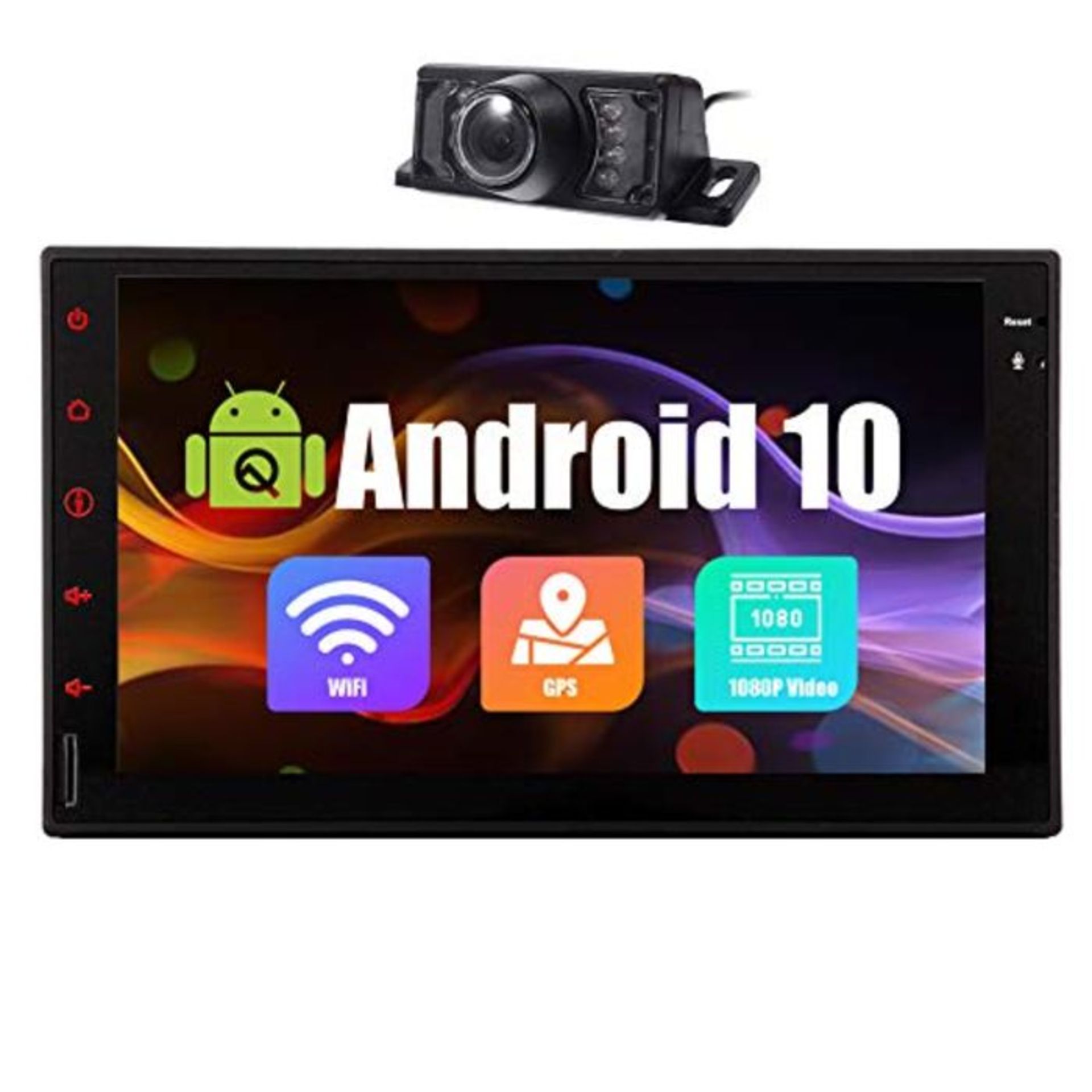 RRP £125.00 Android 10.0 Car Stereo Double Din Bluetooth Car Radio 7 Inch Touch Screen Quad Core H