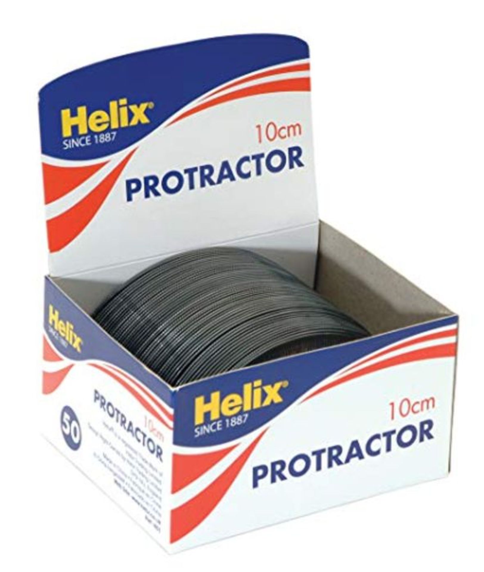 Helix 10cm 180 degree Protractor (Box of 50)
