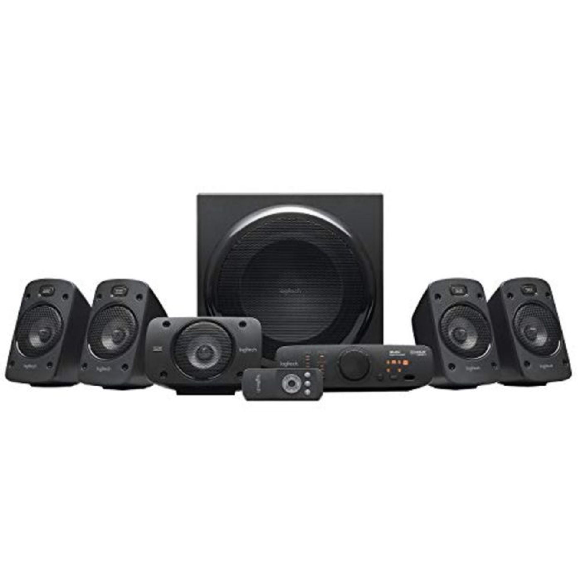 RRP £301.00 Logitech Z906 5.1 Surround Sound Speaker System, THX, Dolby & DTS Certified, 1000 Watt