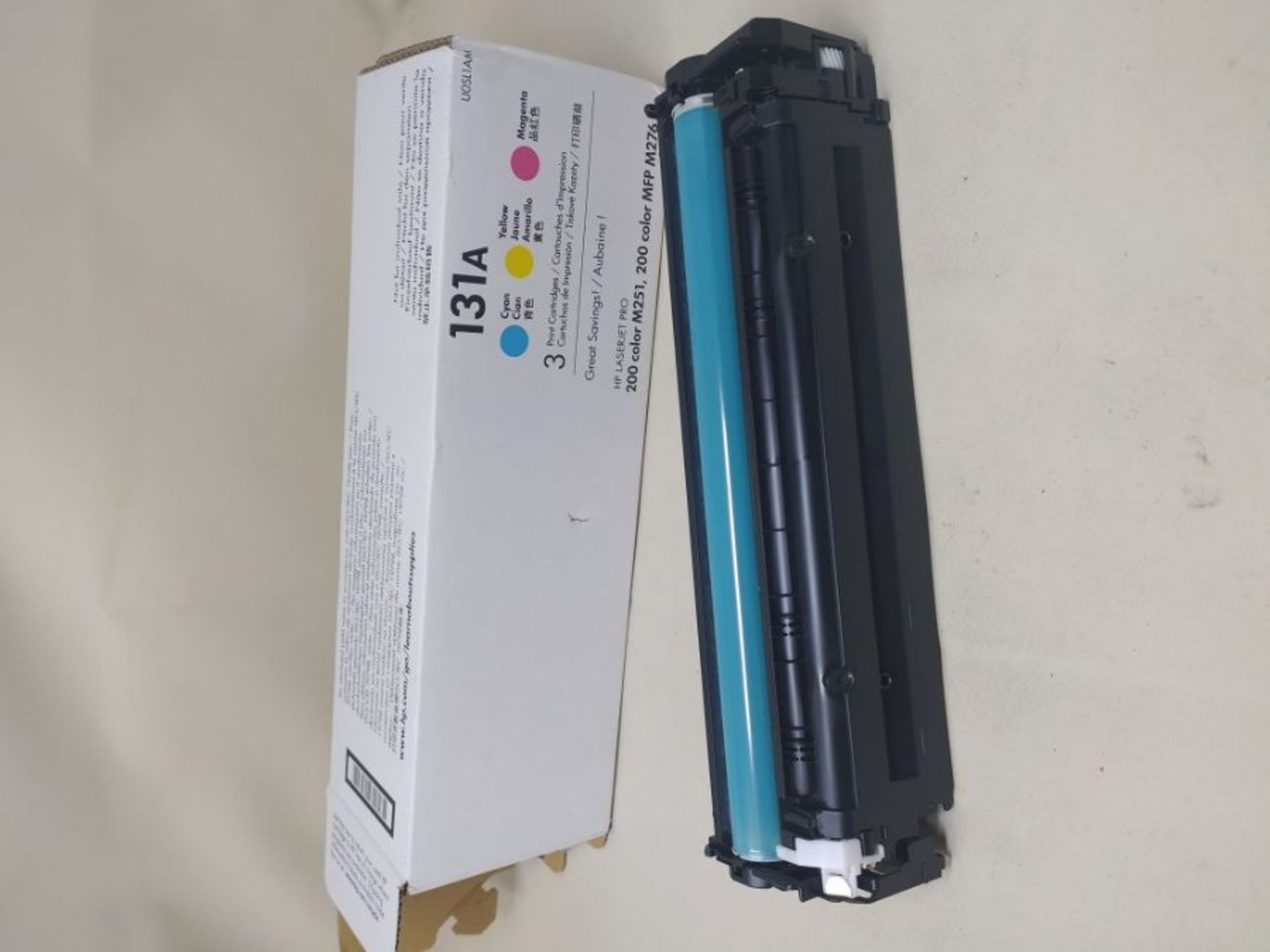 RRP £194.00 HP U0SL1AM 131A Original LaserJet Toner Cartridges, Cyan/Magenta/Yellow, Multipack - Image 2 of 2