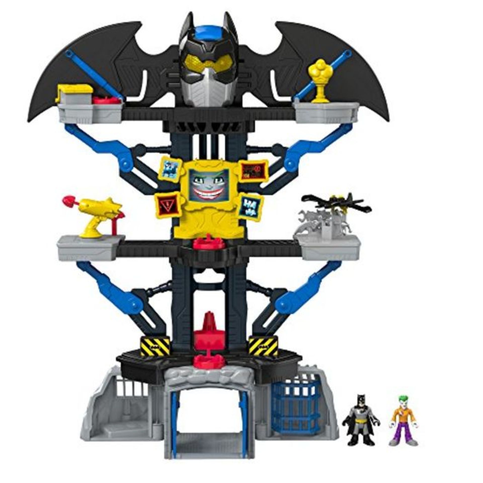 RRP £60.00 Imaginext CHH91 Transforming Batcave, Batman Playset with Lights and Dart Launcher wit