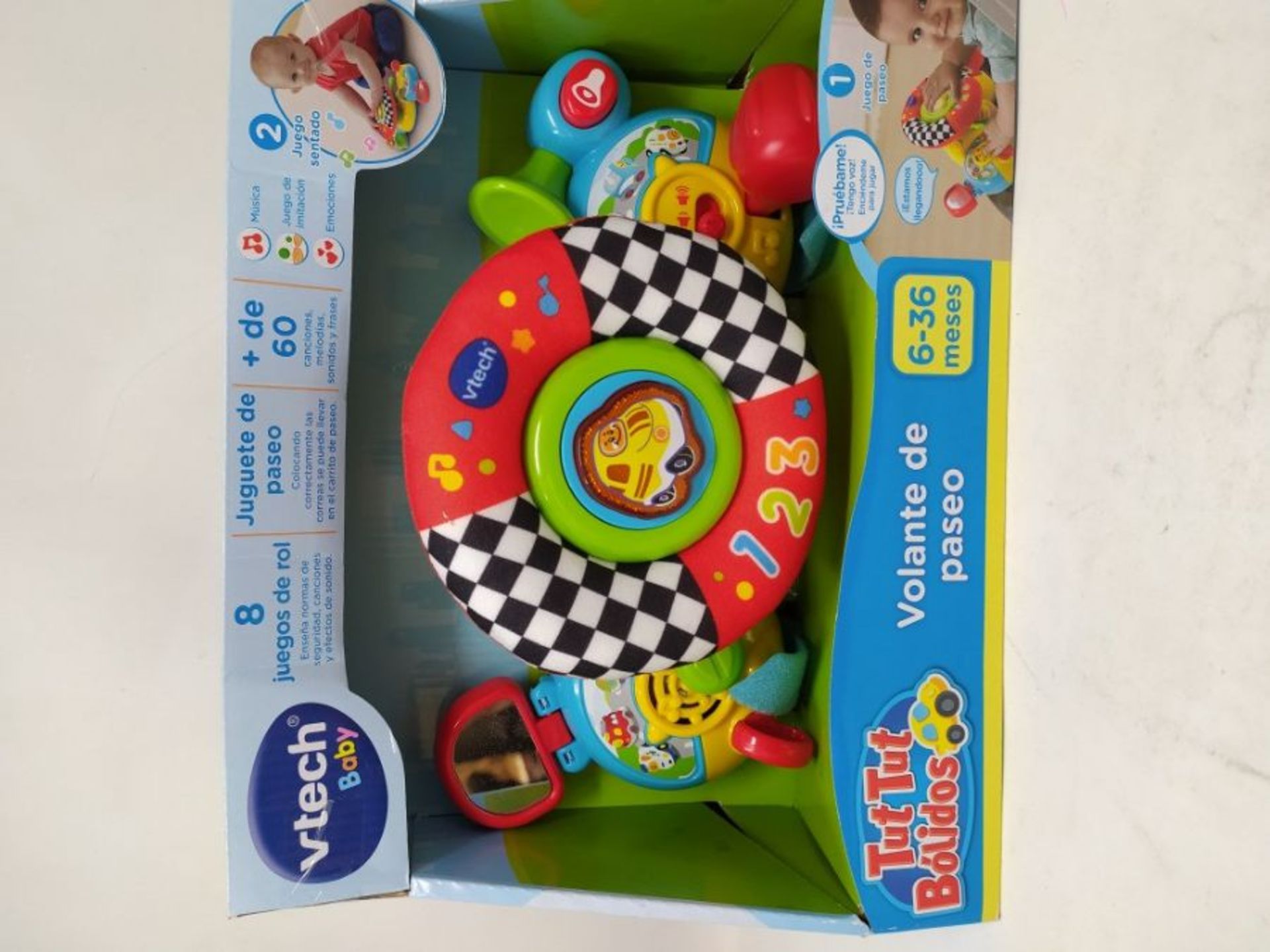 VTech Steering Wheel Tut Tut Drive, Stroller Toy with Holding Strips, Driving Simulato - Image 2 of 2