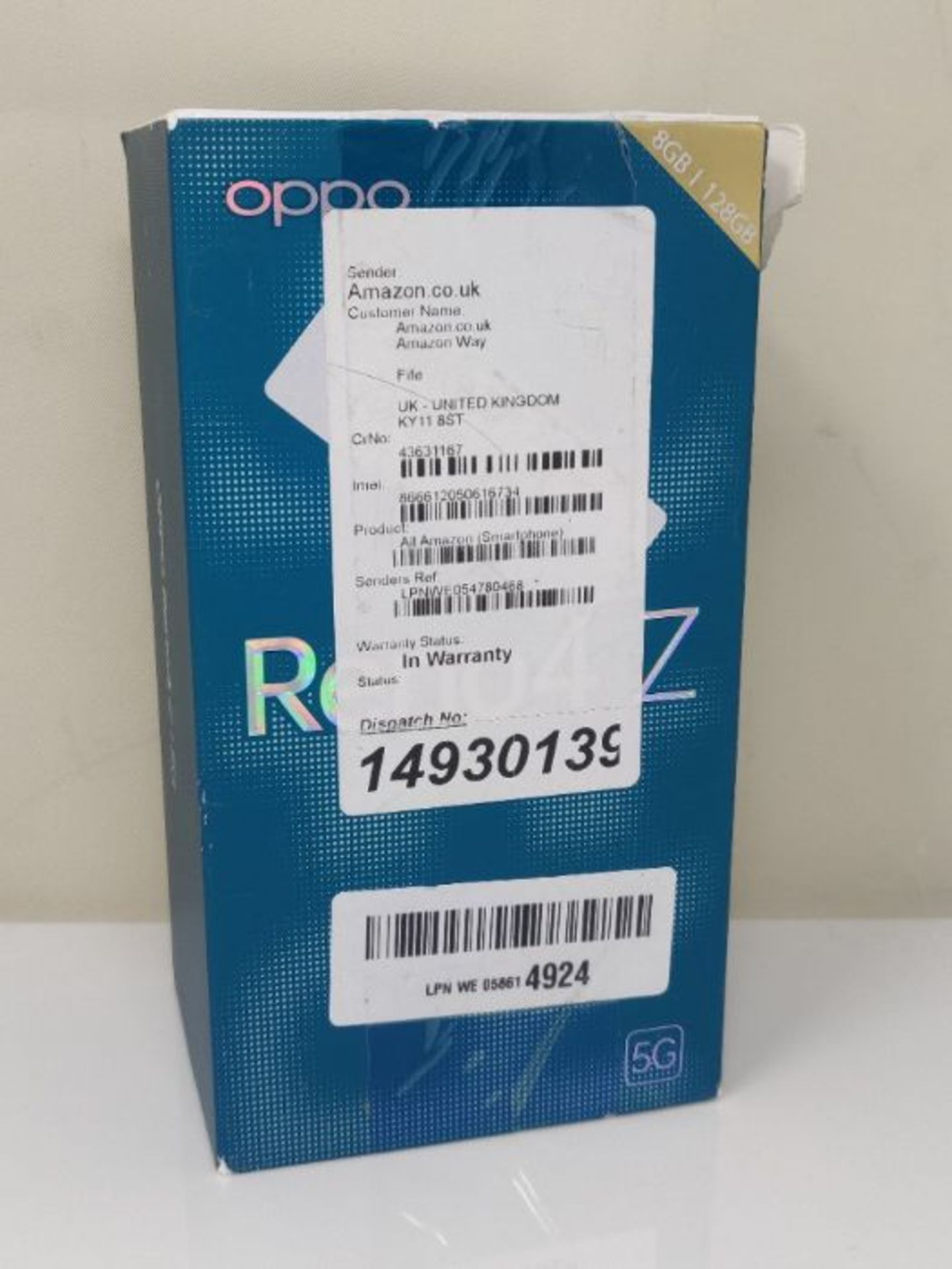 RRP £249.00 OPPO Reno4 Z 5G - 8 GB + 128 GB MediaTec 800 6.50 Inch 4000 mAh 48 MP Camera Sim Free - Image 2 of 3