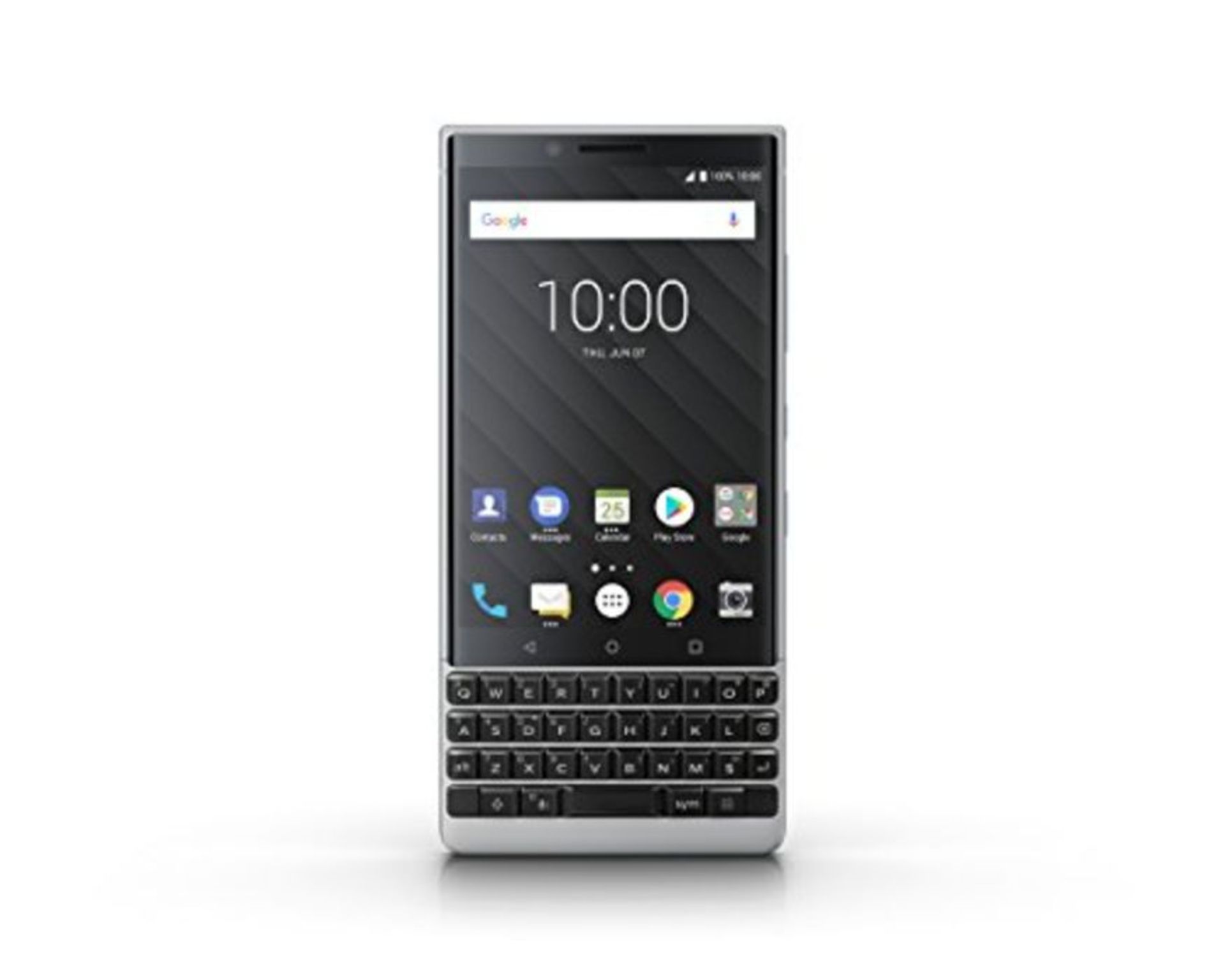 RRP £285.00 BlackBerry 1S40636 KEY2 64GB (QWERTY Keypad) Factory SIM-Free 4G Smartphone - Silver