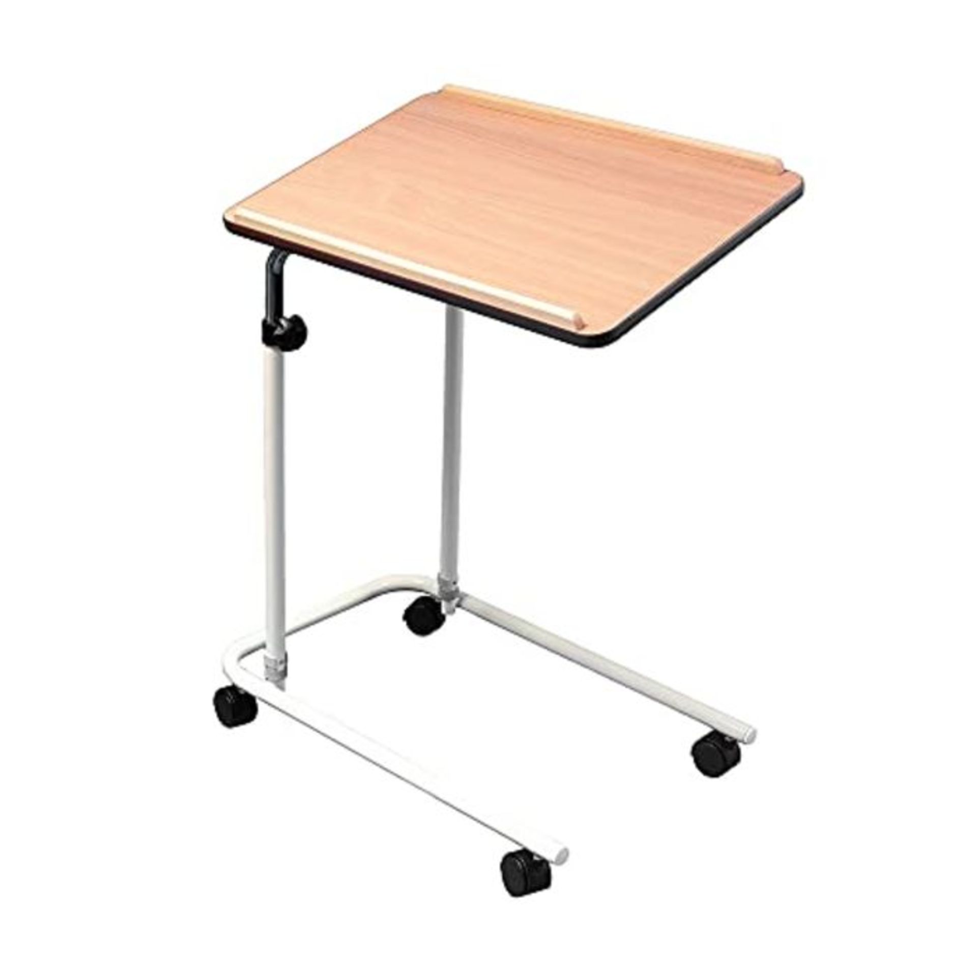 NRS Healthcare L17516 Overbed / Chair Table - Adjustable, Tilting and Wheeled