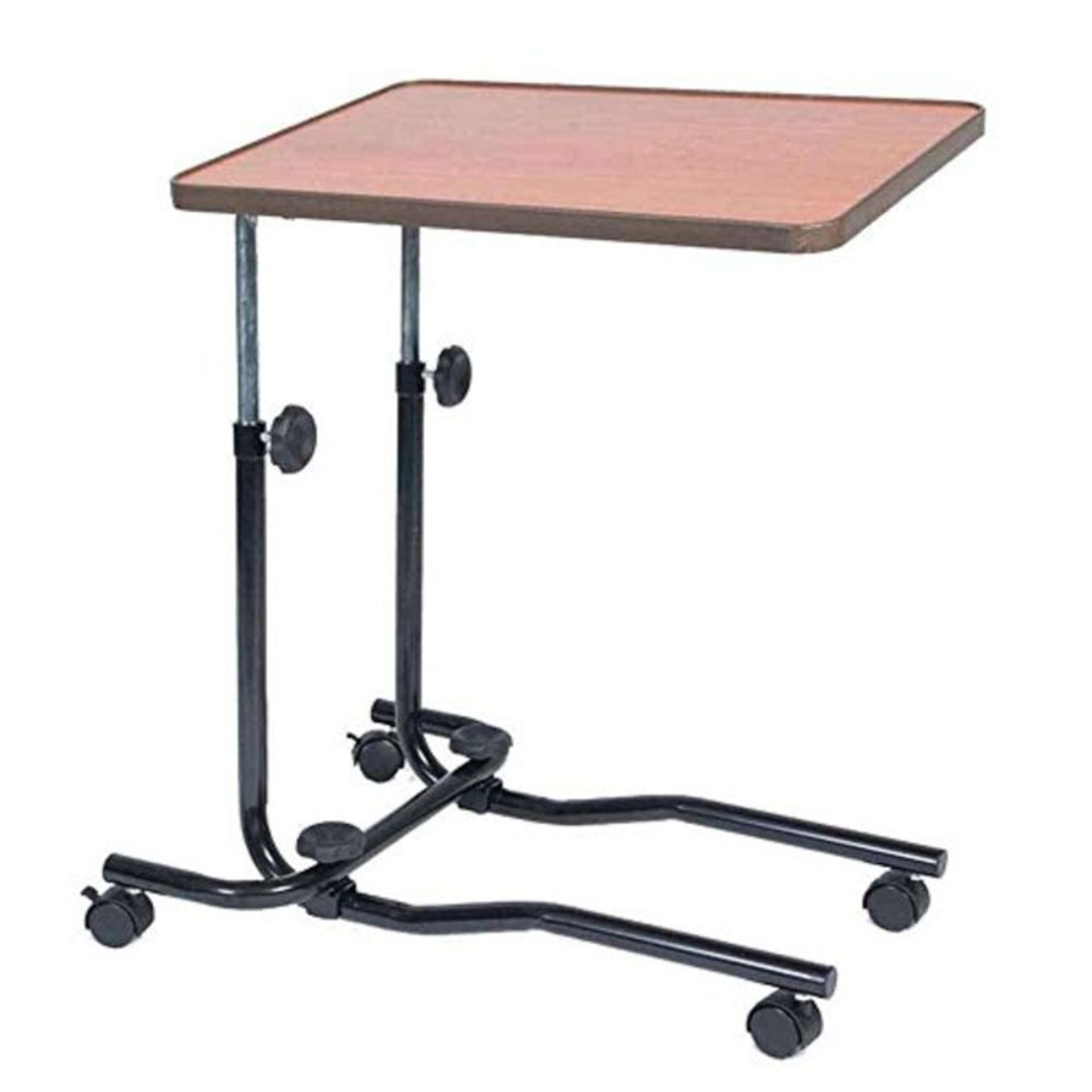 NRS Healthcare M15691 Portable Overbed/Chair Table - Tilting, Adjustable and Wheeled