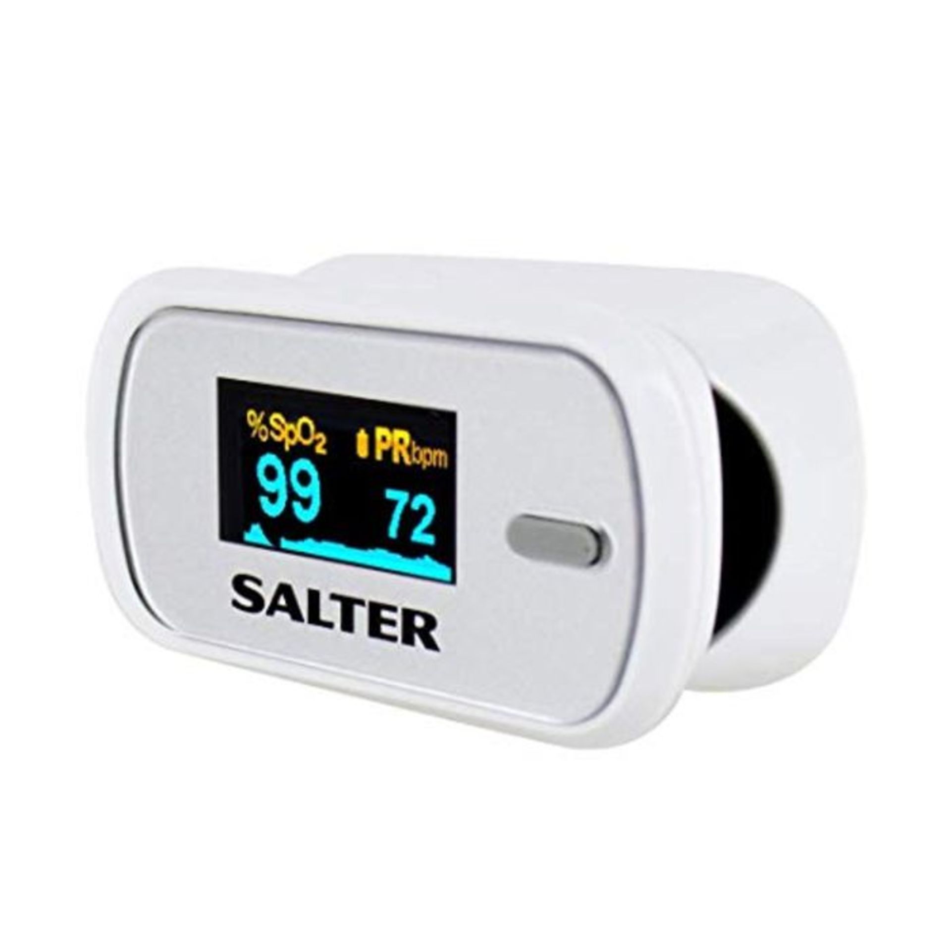 Salter Finger Tip Pulse Oximeter, Measures Oxygen Saturation, Pulse Rate, Perfusion In