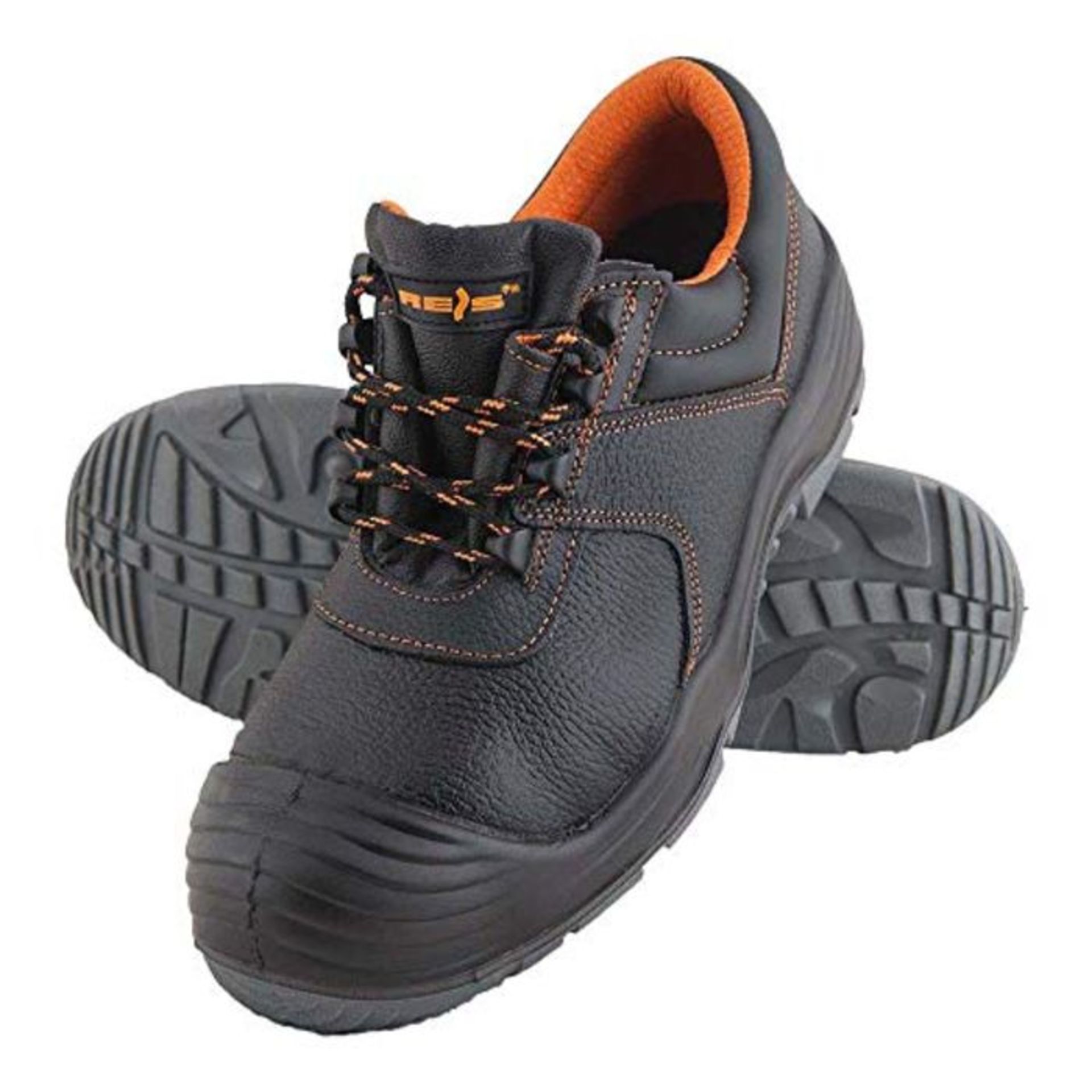 Reis BCS43 Composite Power Safety shoes, Black-Orange, 43 Size