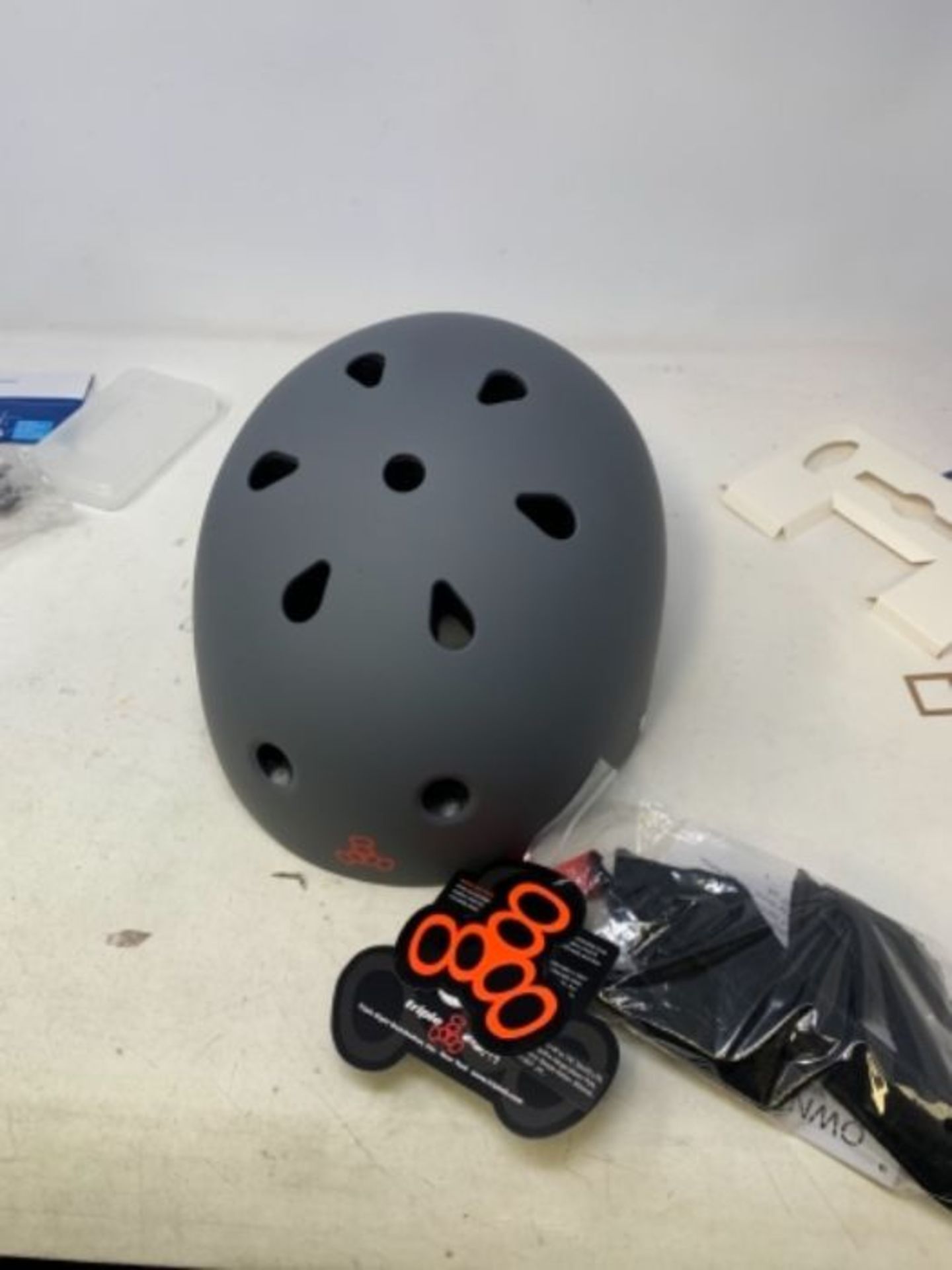 Triple 8 3012 Unisex Brainsaver EPS Rubber Helmet, Grey (Grey), S/M - Image 2 of 2