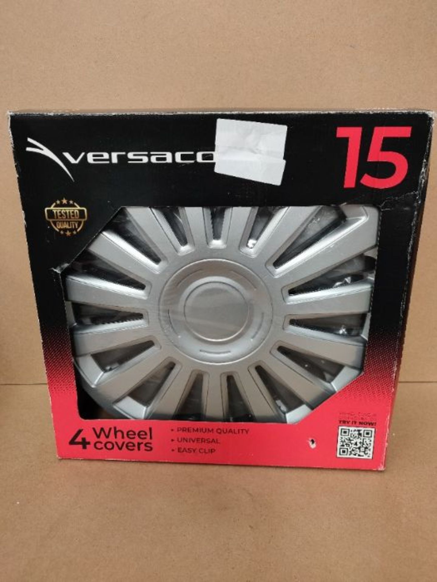 Versaco Car Wheel Trims LUXURY15 - Silver 15 Inch 15-Spoke - Boxed Set of 4 Hubcaps - - Image 2 of 3