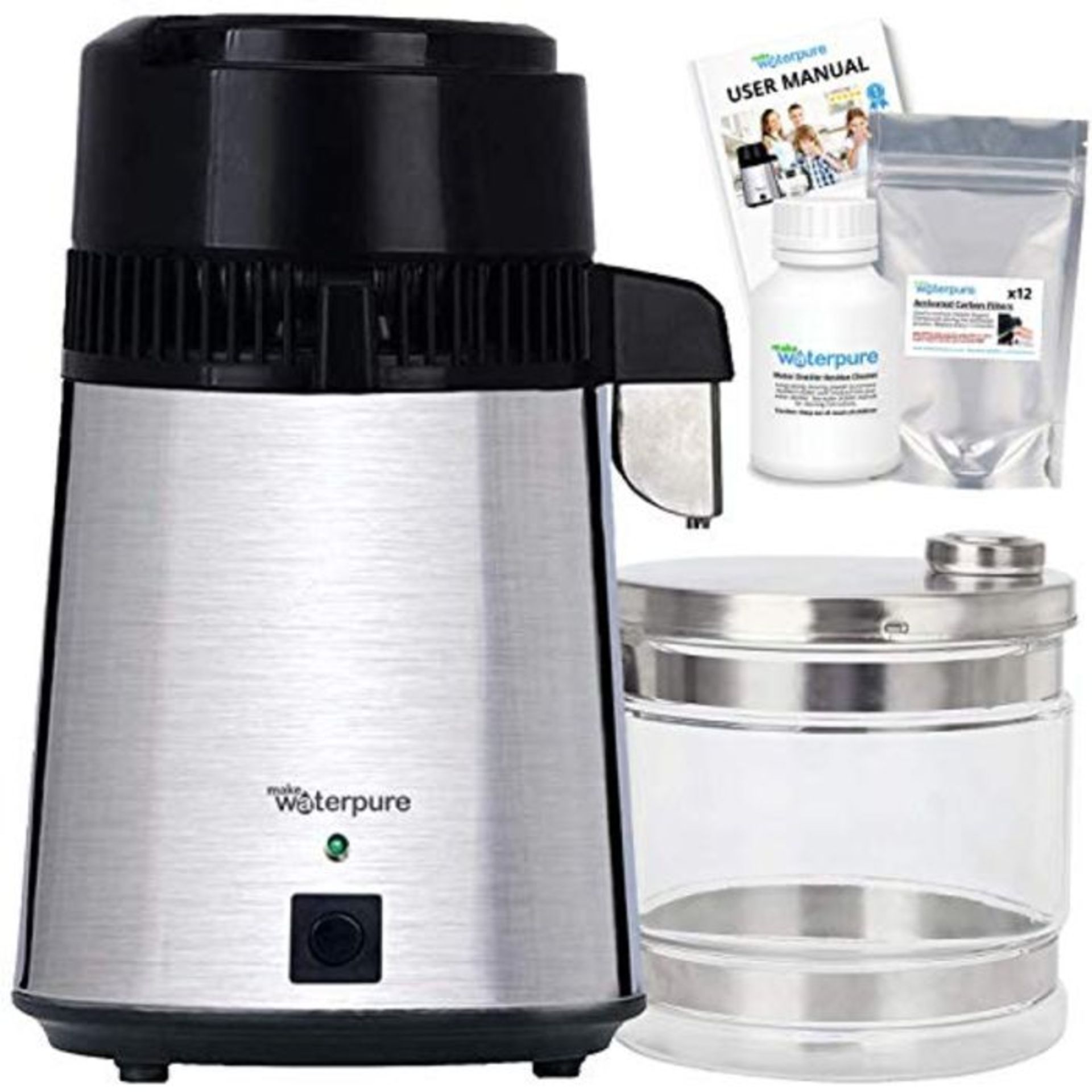 RRP £118.00 Water Distiller, 100% Stainless Steel, New Deluxe 2021 Machine by Make Water Pure