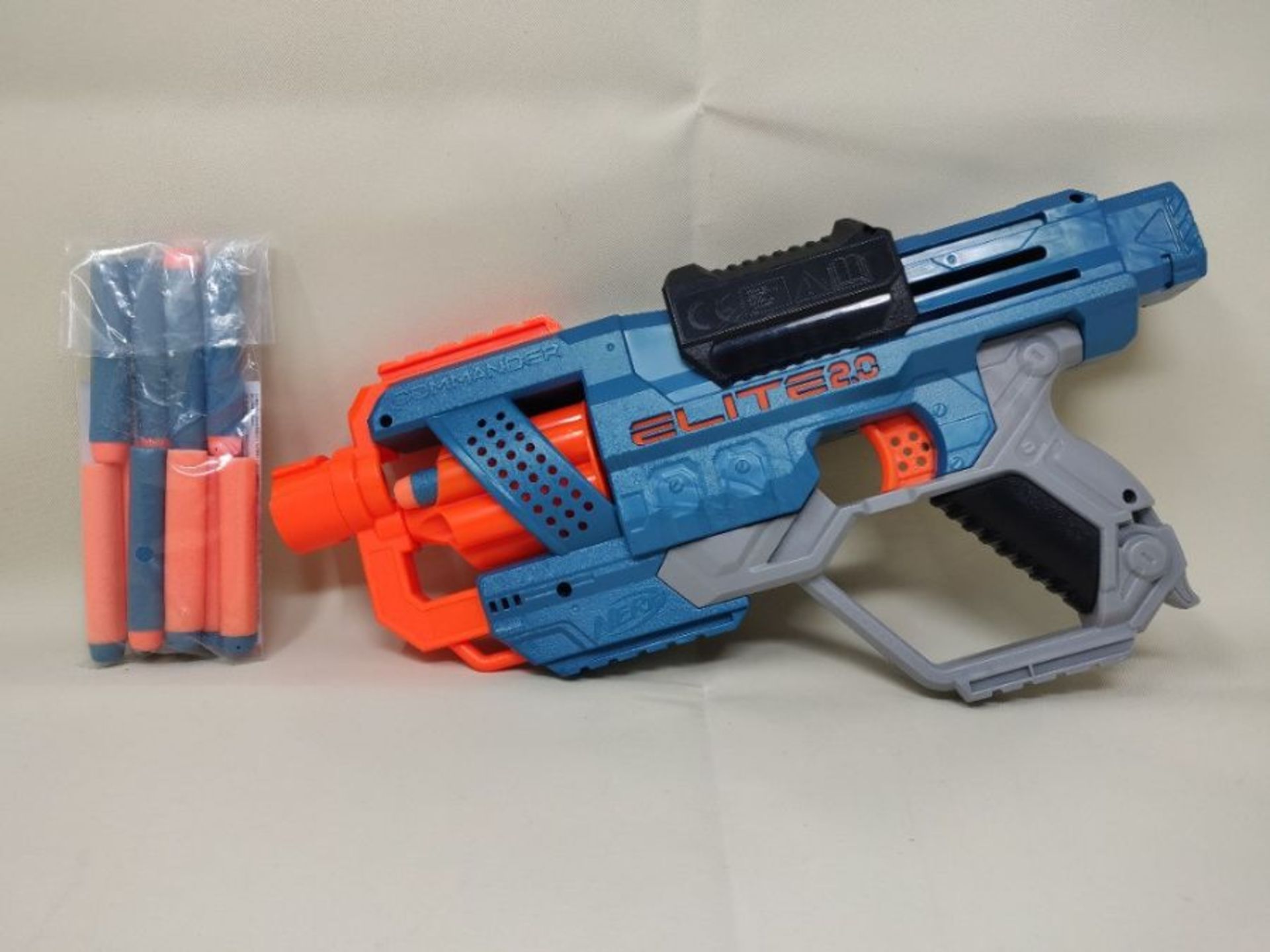 Nerf Elite 2.0 Commander RD-6 Blaster, 12 Official Nerf Darts, 6-Dart Rotating Drum, T - Image 2 of 2