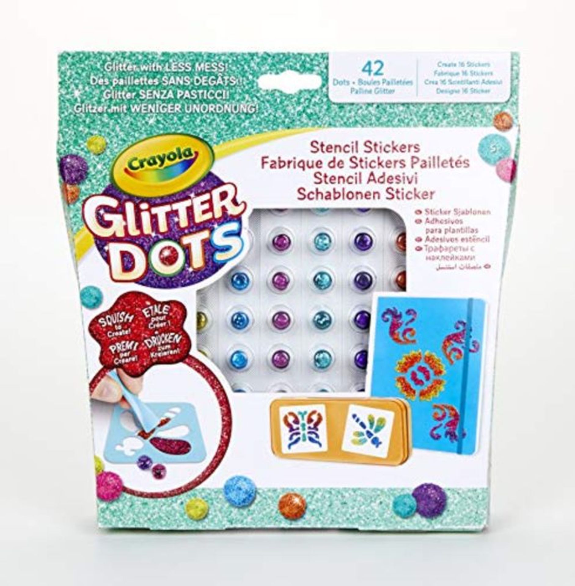 Crayola Glitter Dots Stencil Stickers