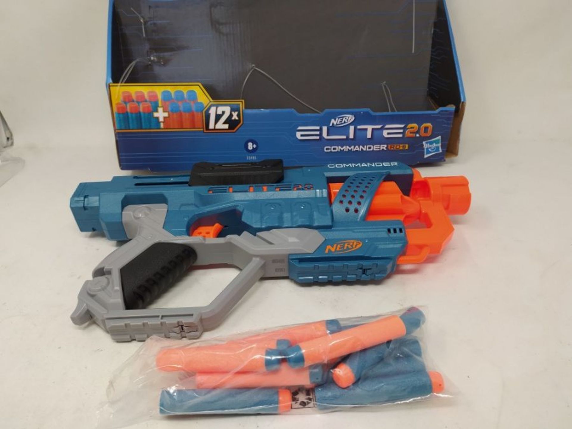 Nerf Elite 2.0 Commander RD-6 Blaster, 12 Official Nerf Darts, 6-Dart Rotating Drum, T - Image 2 of 2