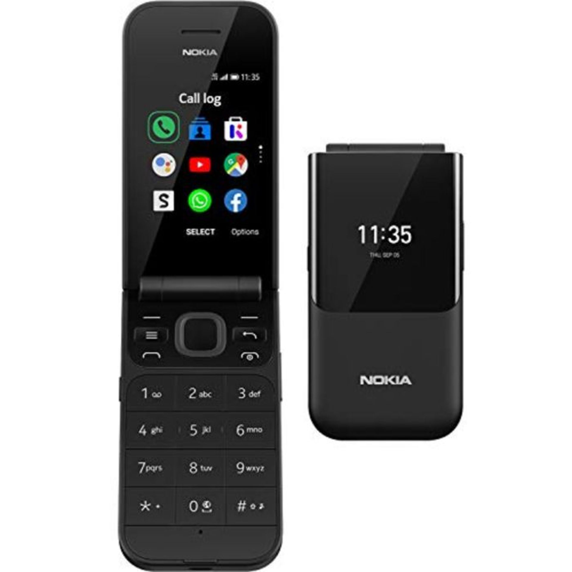 RRP £89.00 Nokia 2720 2.8 Inch 4G UK SIM-Free Feature Phone with Google Assistant (Single-SIM) -