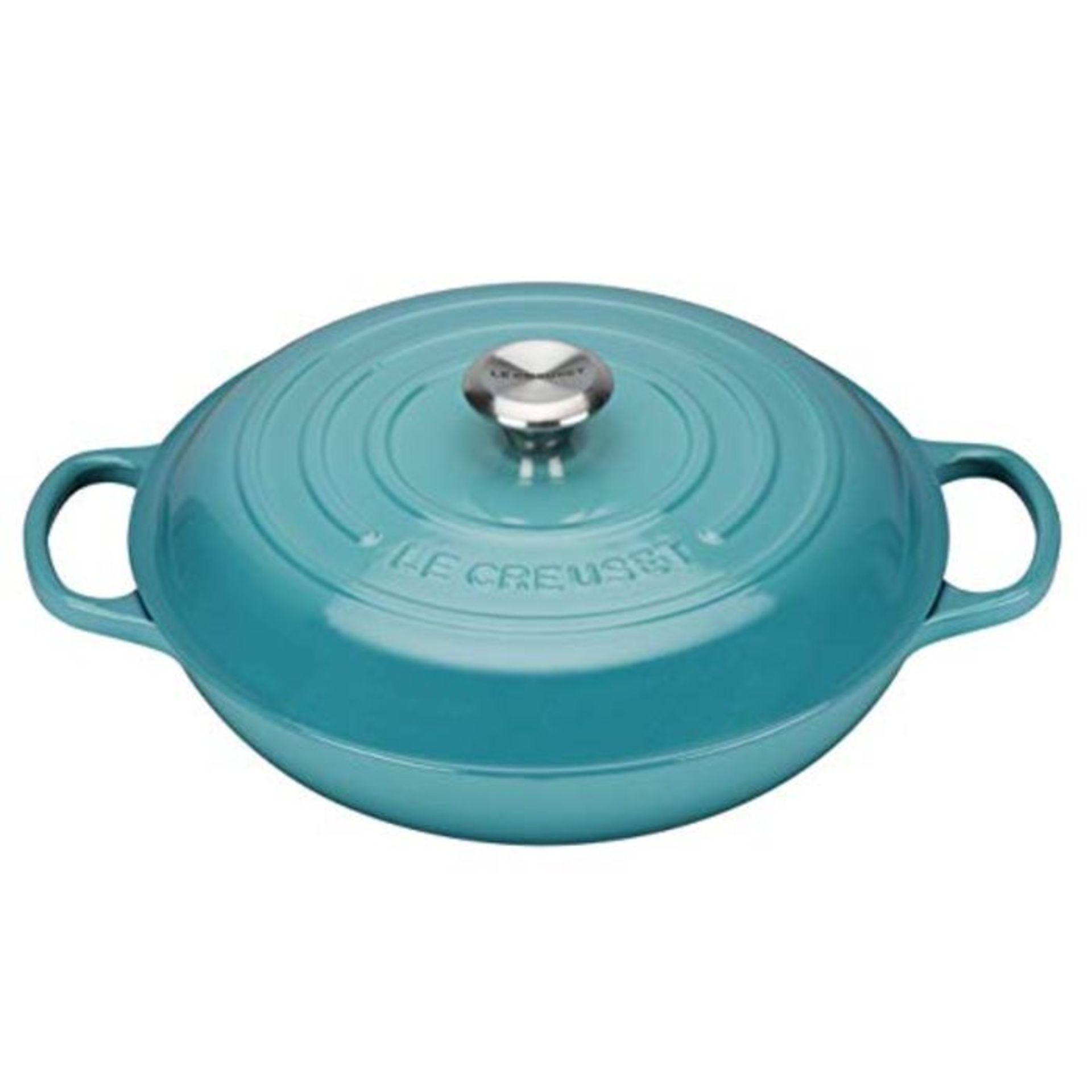 RRP £152.00 Le Creuset Signature Enamelled Cast Iron Shallow Casserole Dish With Lid, 30 cm, 3.2 L